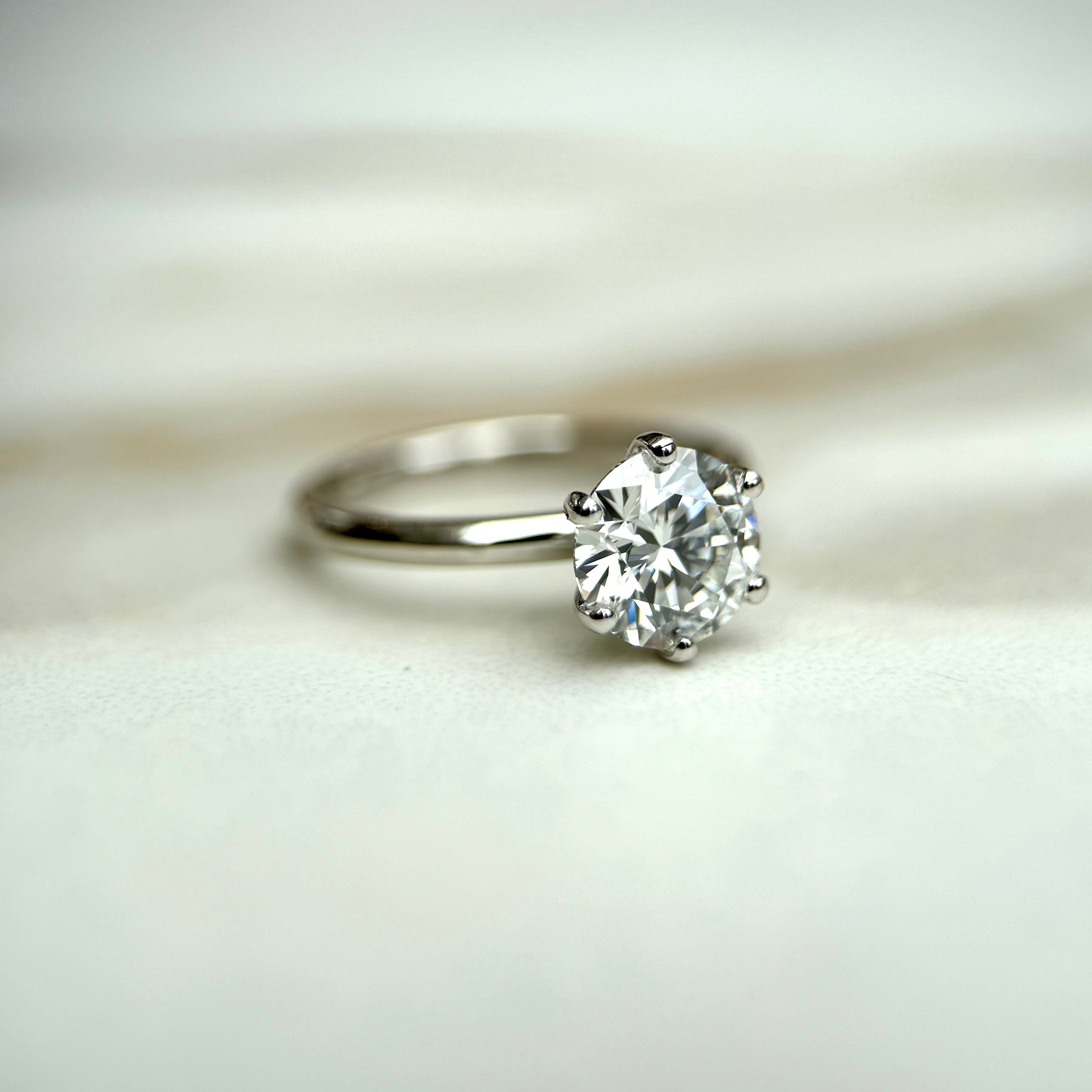 Classic Round Cut Solitaire (6 prong) - 1.50ct+ (7.3mm+, D/E & VVS)