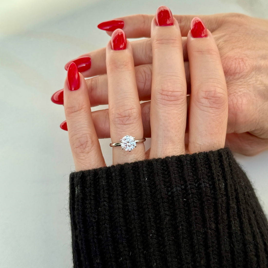 Classic Round Cut Solitaire (6 prong) - 1.50ct+ (7.3mm+, D/E & VVS)