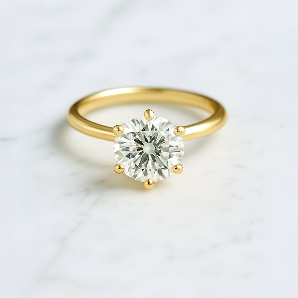 Classic Round Cut Solitaire (6 prong) - 1.80ct+ (8mm+, D/E & VVS)