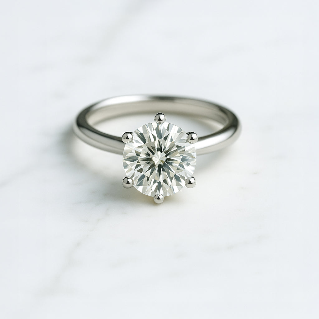 Classic Round Cut Solitaire (6 prong) - 1.80ct+ (8mm+, D/E & VVS)