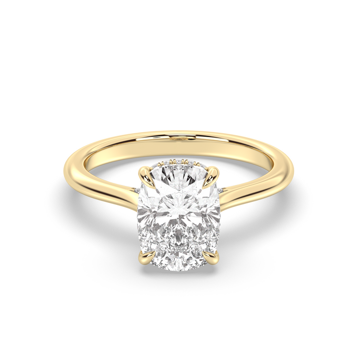 Budapest Cushion Solitaire, Elongated Cushion Cut