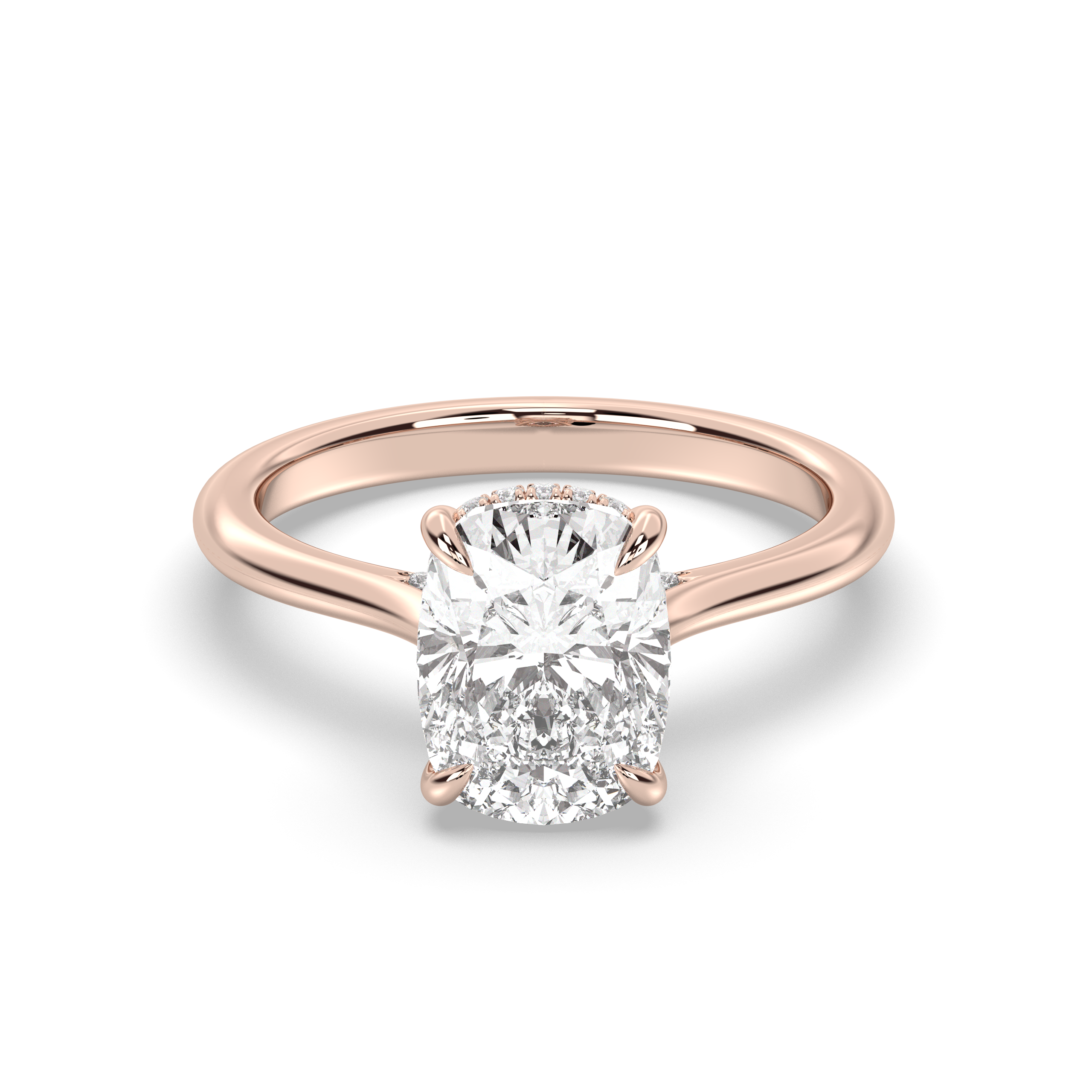 Budapest Cushion Solitaire, Elongated Cushion Cut