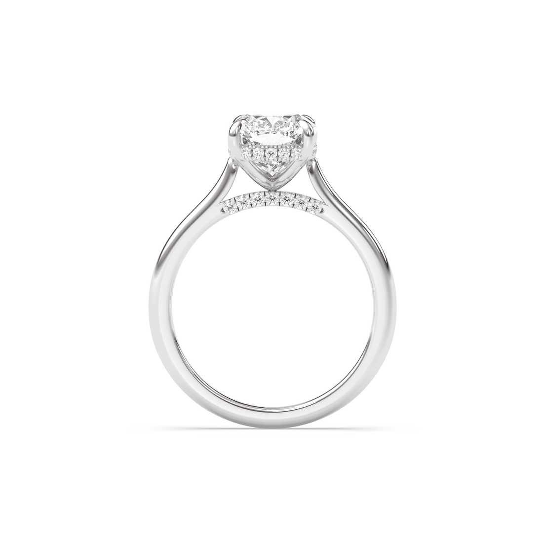 Budapest Cushion Solitaire, Elongated Cushion Cut