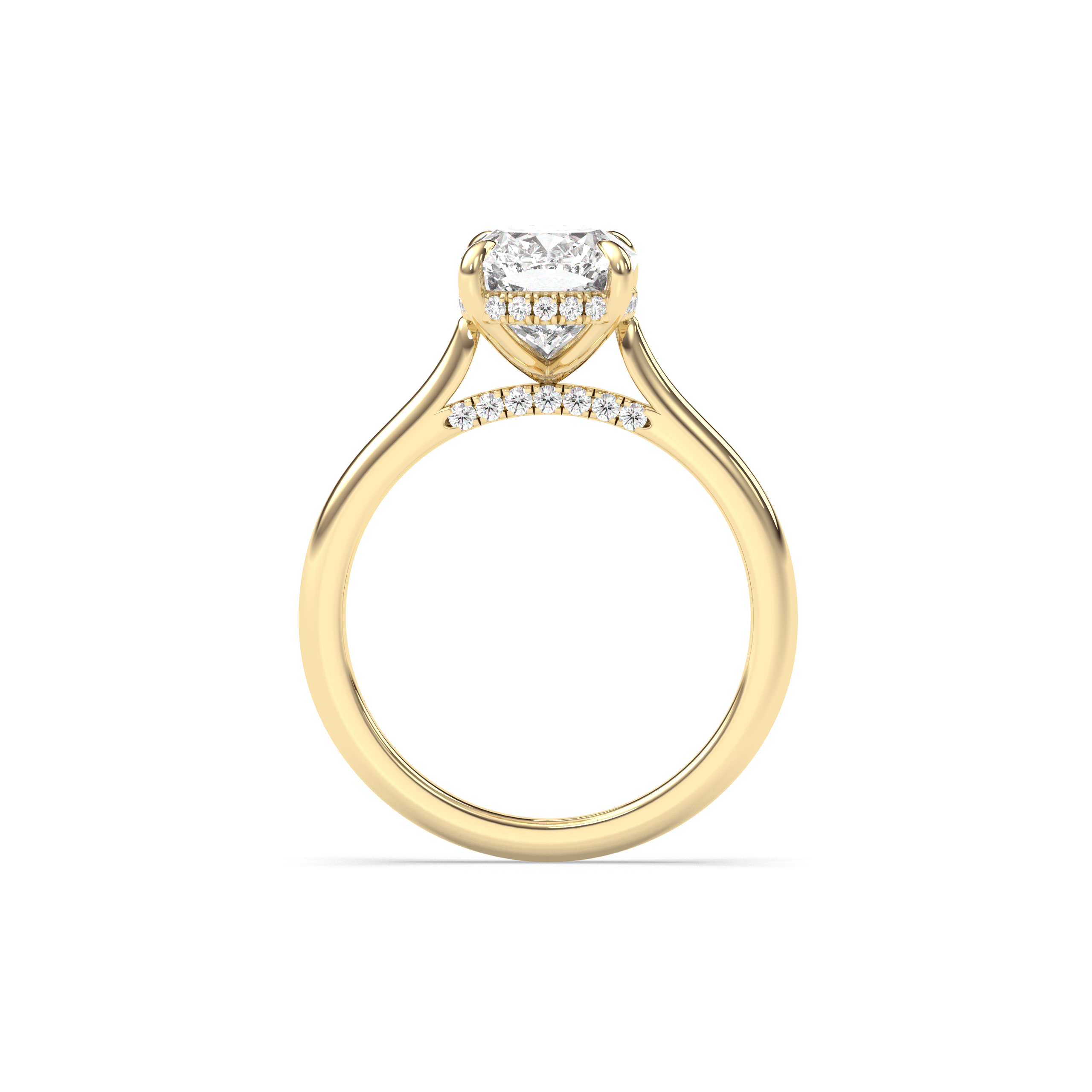 Budapest Cushion Solitaire, Elongated Cushion Cut