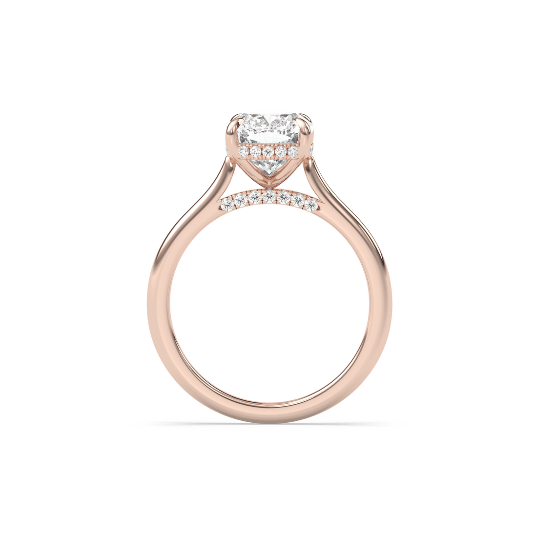 Budapest Cushion Solitaire, Elongated Cushion Cut