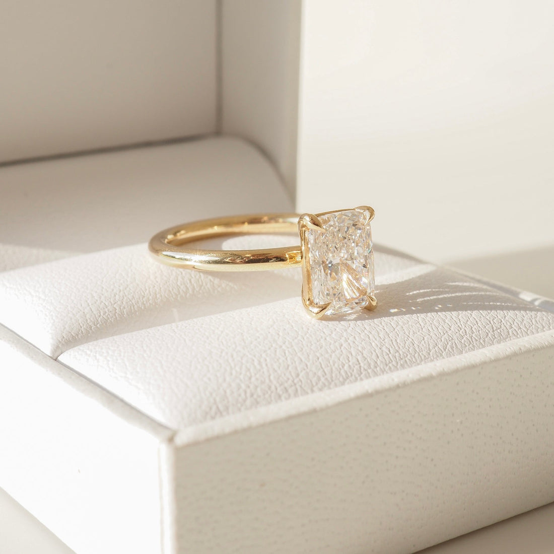 Khia | Elongated Cushion Solitaire Lab-Grown Diamond Engagement Ring