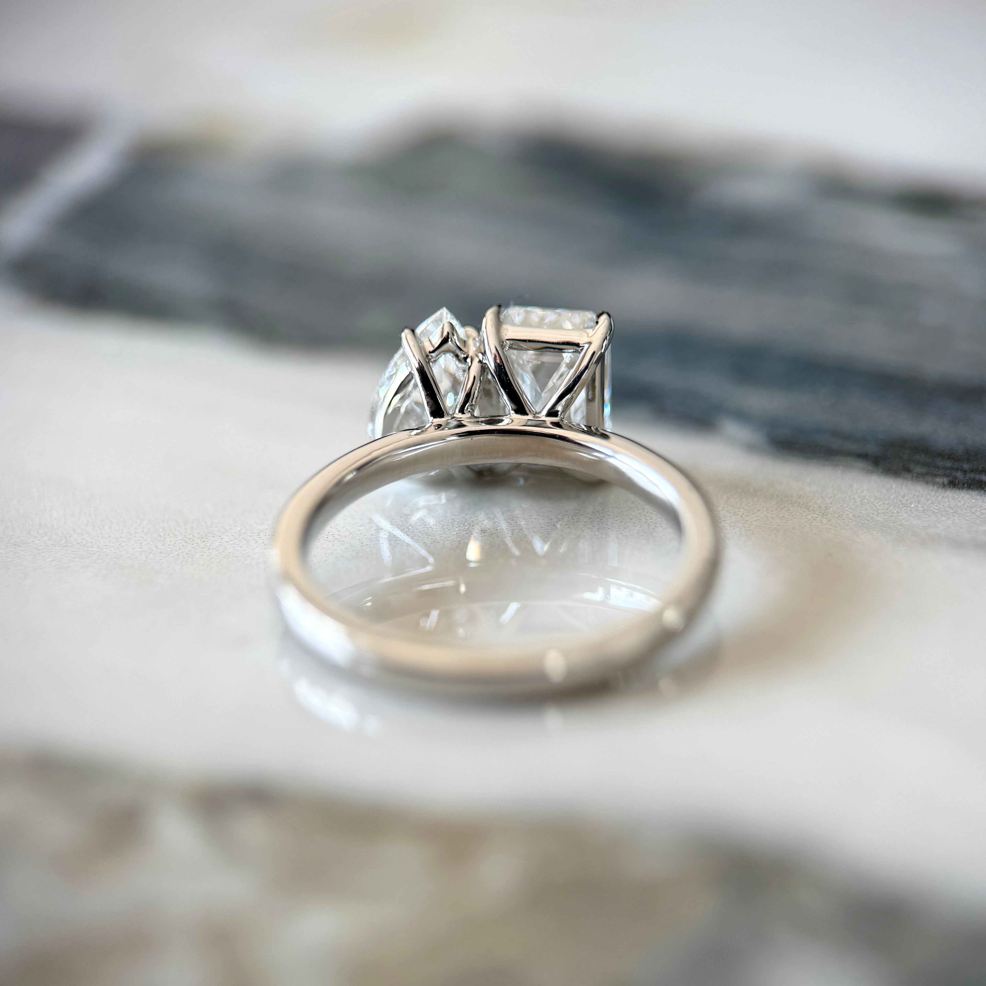 Emerald and Pear Moi et Toi - 2.5ct+ (D/E & VVS)