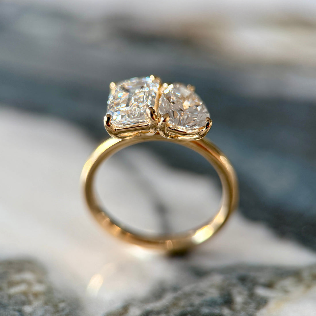 Emerald and Pear Moi et Toi - 2.5ct+ (D/E & VVS)