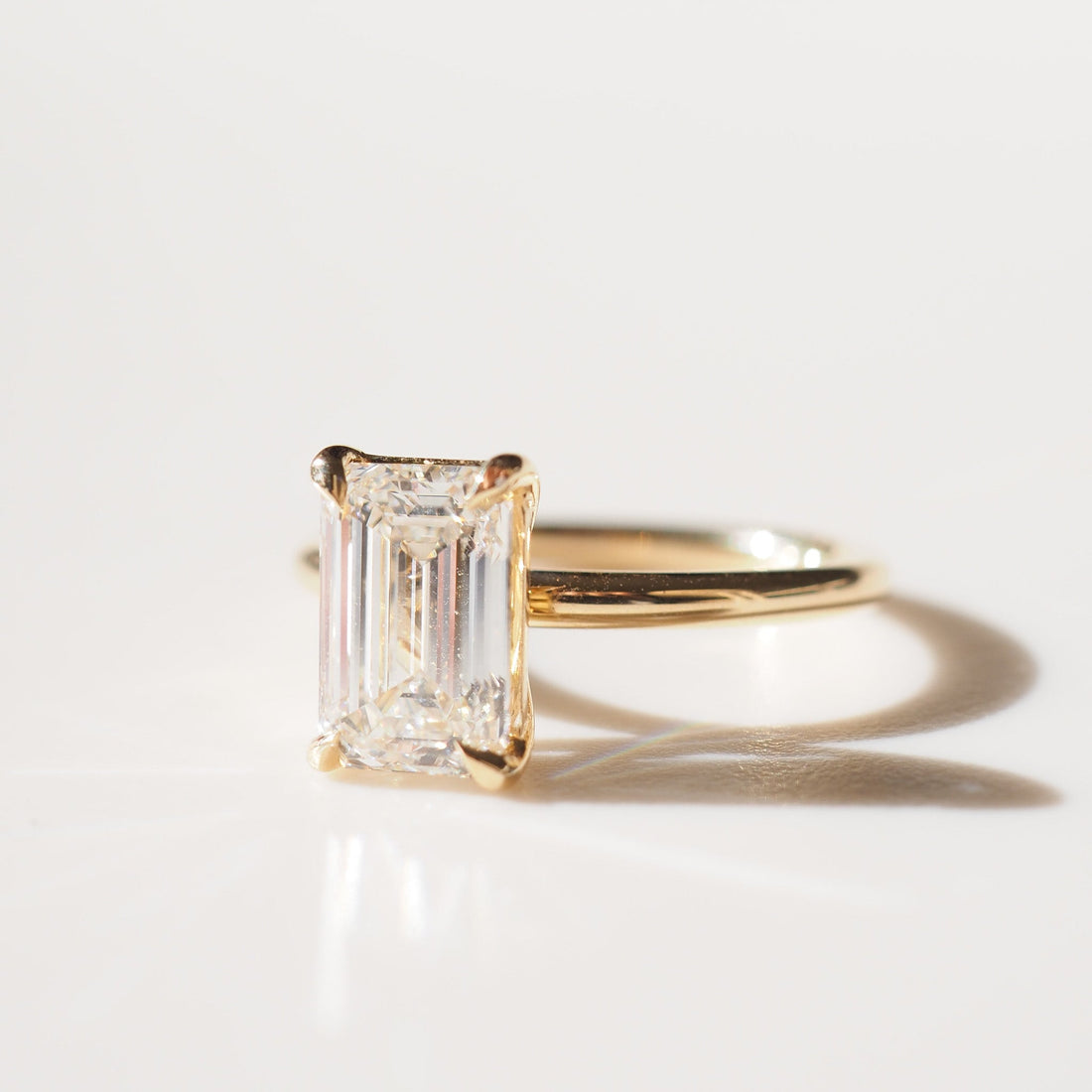 Eva | 2ct Emerald Solitaire Lab-Grown Diamond Engagement Ring