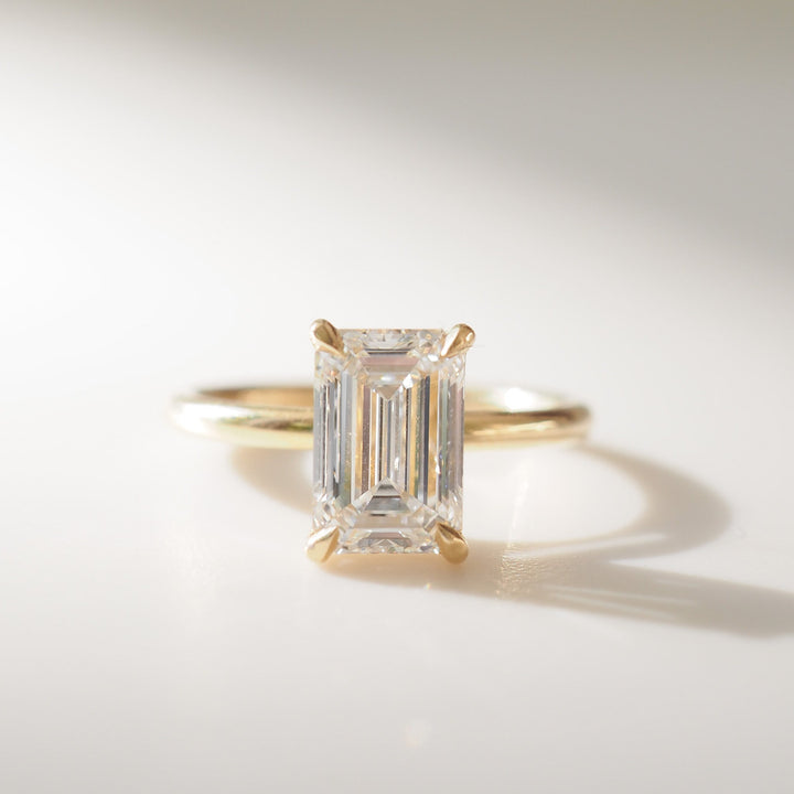 Eva | 2.1ct Emerald Solitaire Lab-Grown Diamond Engagement Ring