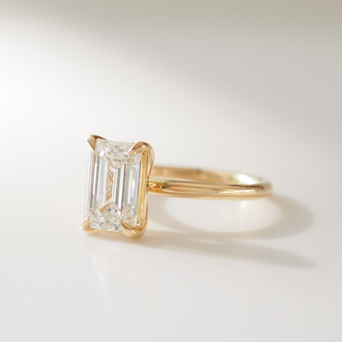 Eva | 2.1ct Emerald Solitaire Lab-Grown Diamond Engagement Ring