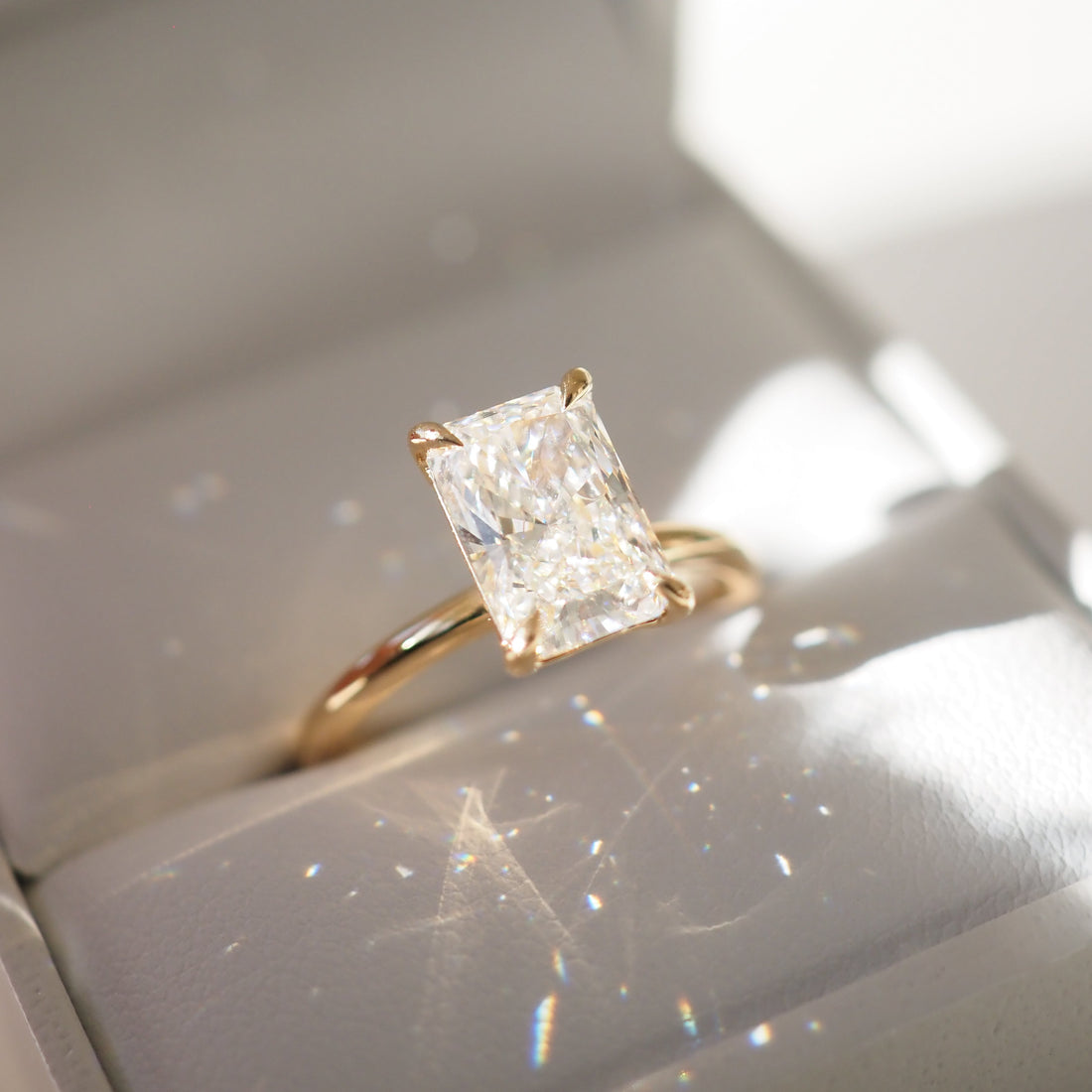 Rhea | Radiant Solitaire Lab-Grown Diamond Engagement Ring
