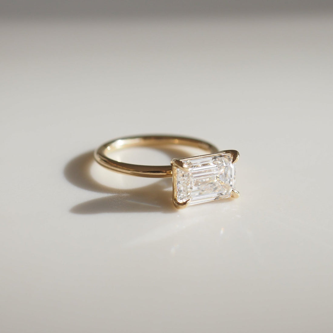 Fae | 3ct Emerald Solitaire Lab-Grown Diamond Engagement Ring