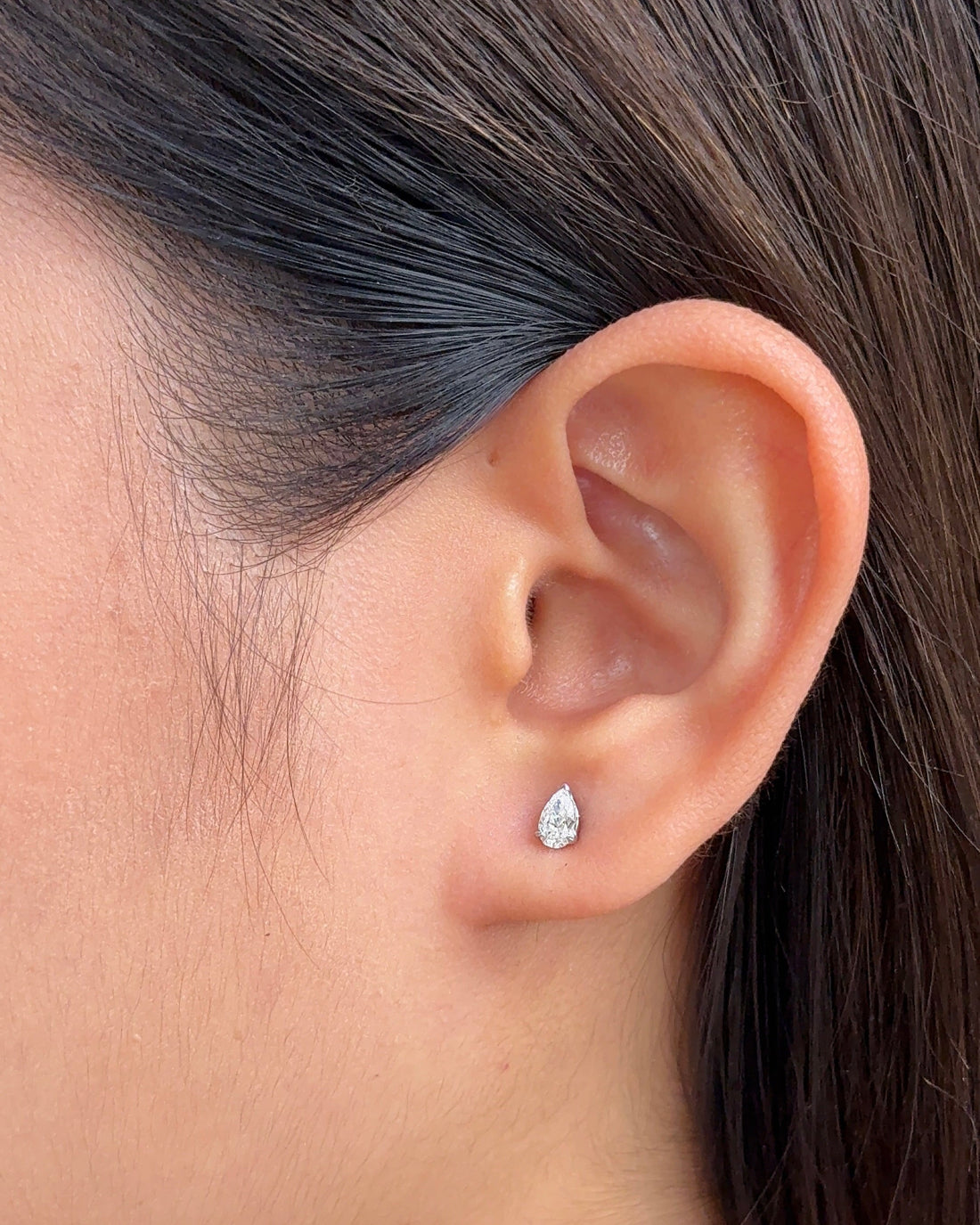 30 Pointer Pear Cut Diamond Earrings