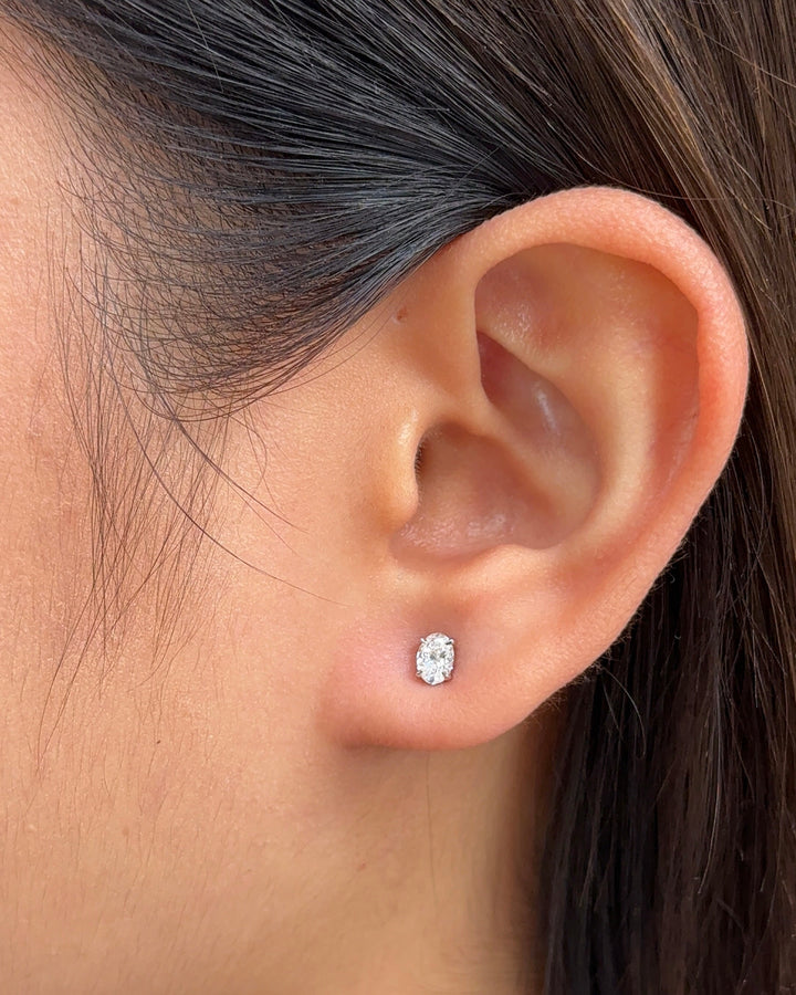 30 Pointer Oval Cut Diamond Earrings