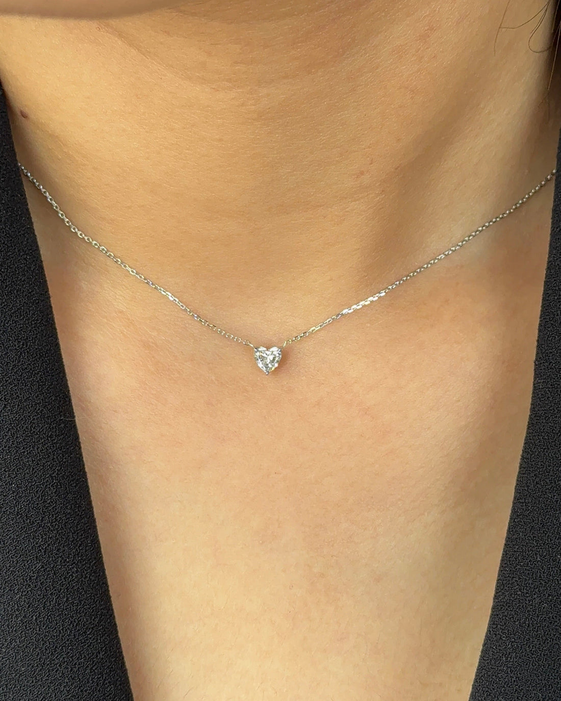 30 Pointer Heart cut Diamond Pendant Necklace
