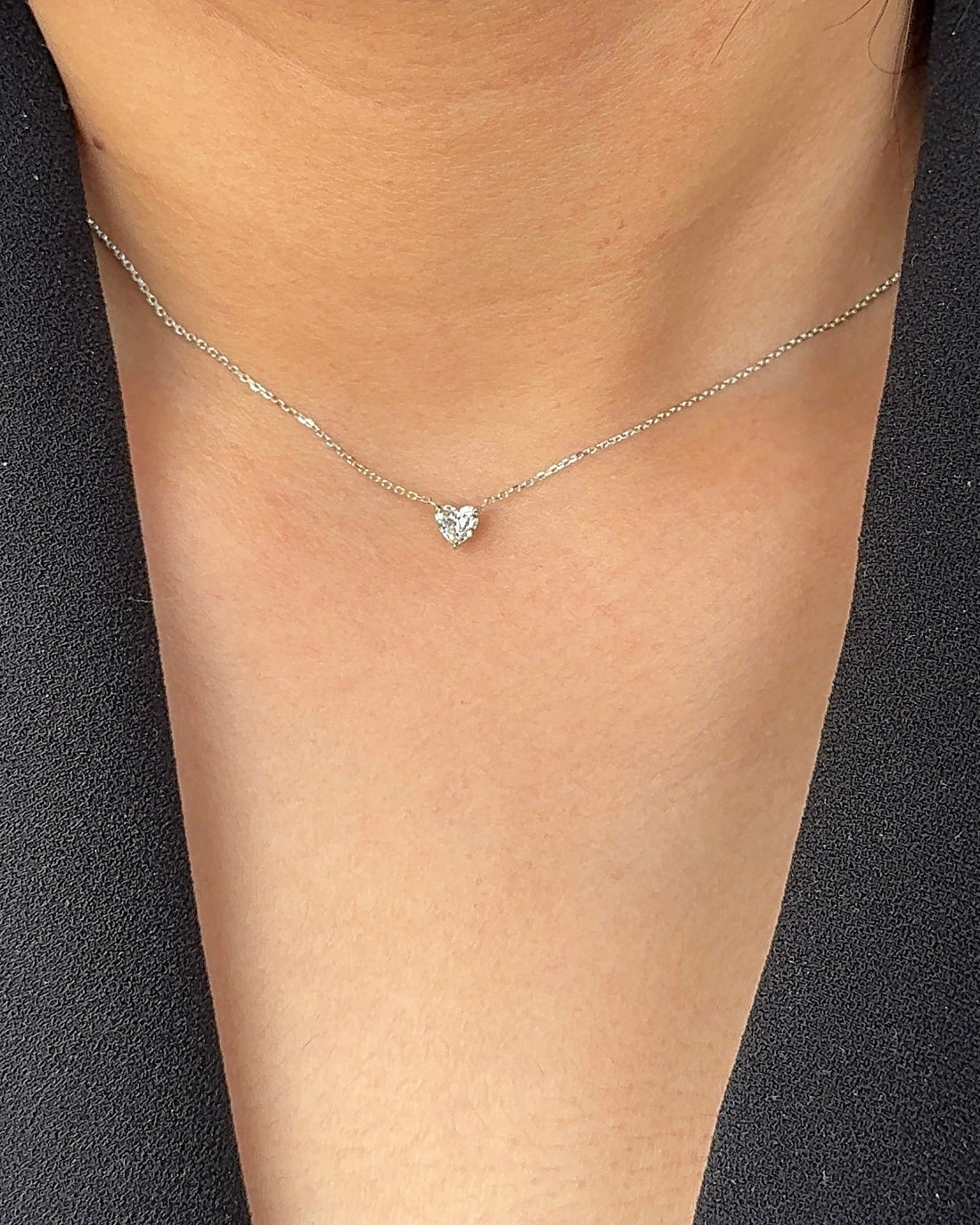 30 Pointer Heart cut Diamond Pendant Necklace