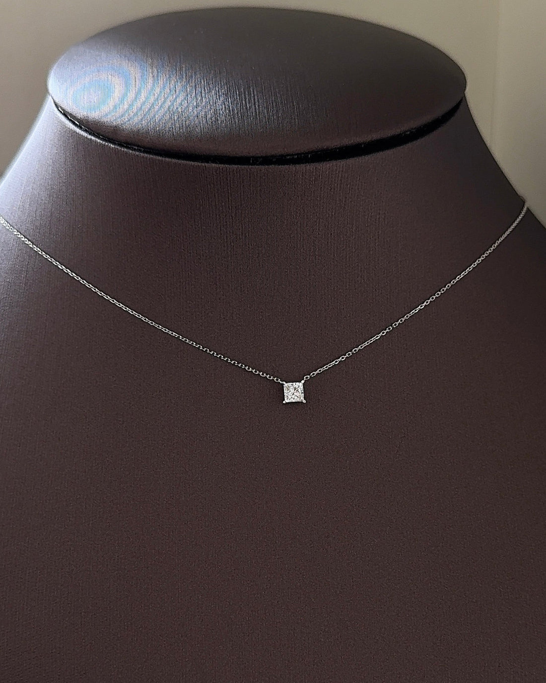 30 Pointer Princess cut Diamond Pendant Necklace