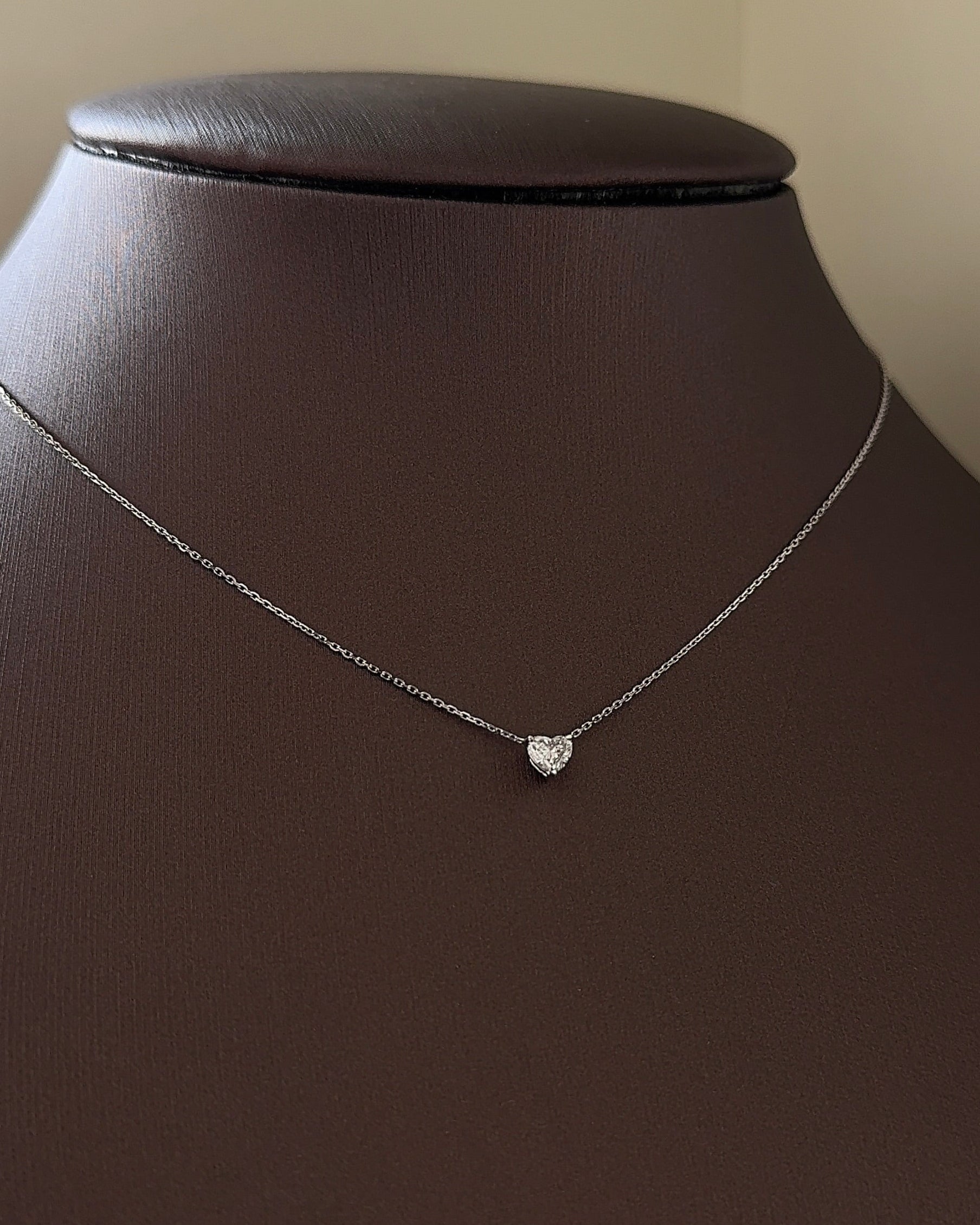 30 Pointer Heart cut Diamond Pendant Necklace