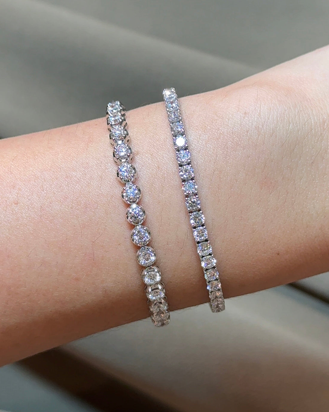 10 Pointer Round Cut Diamond Tennis Bracelet