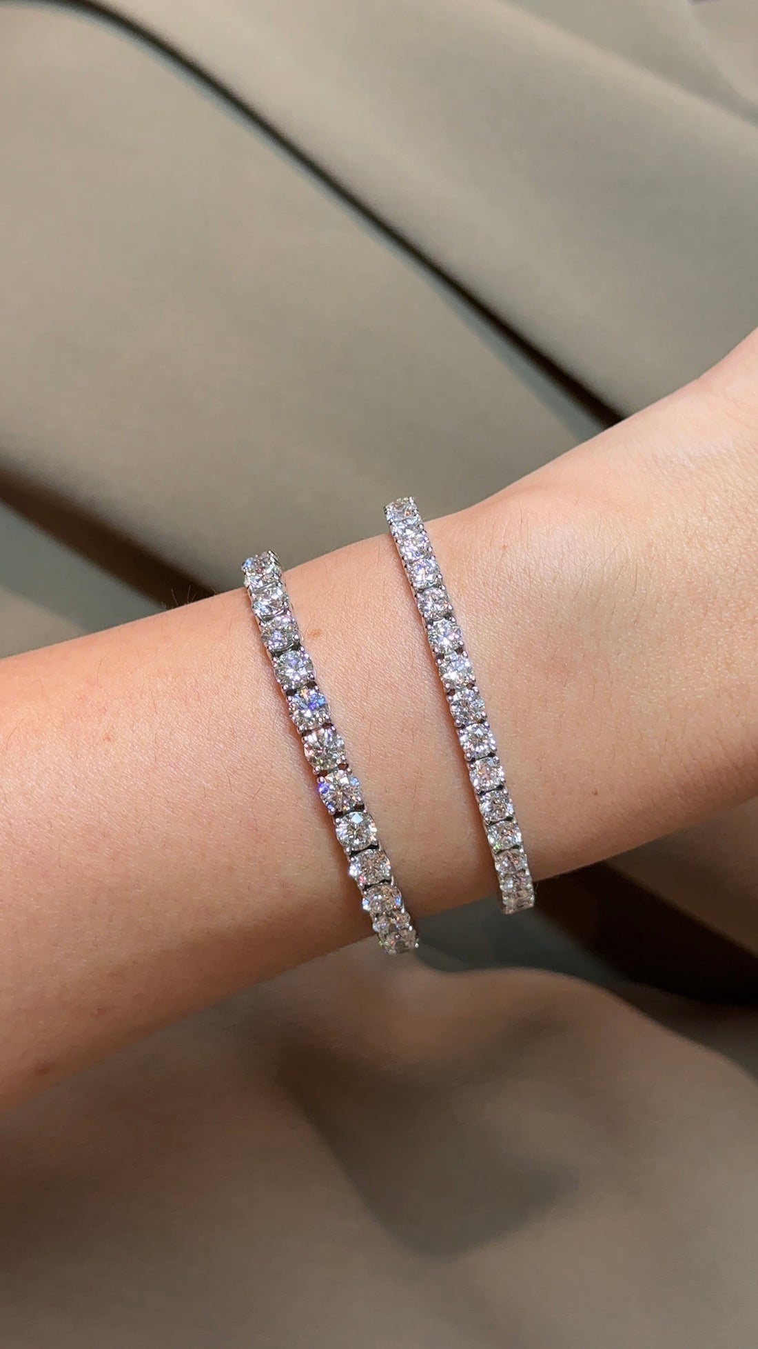 30 Pointer Round Cut Diamond Tennis Bracelet