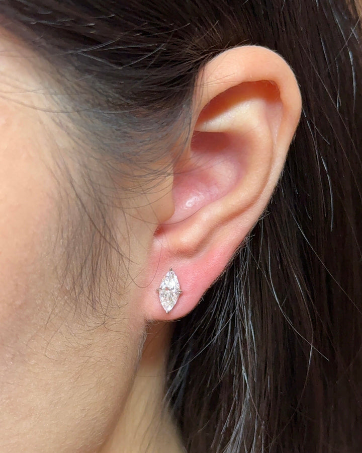 70 Pointer Marquise Cut Diamond Earrings