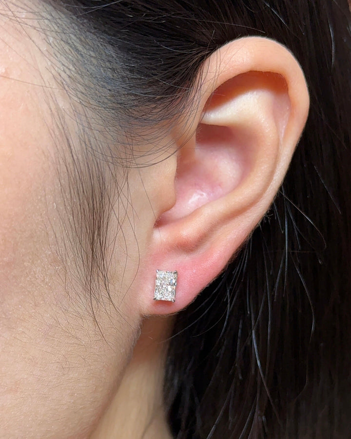 70 Pointer Radiant Cut Diamond Earrings