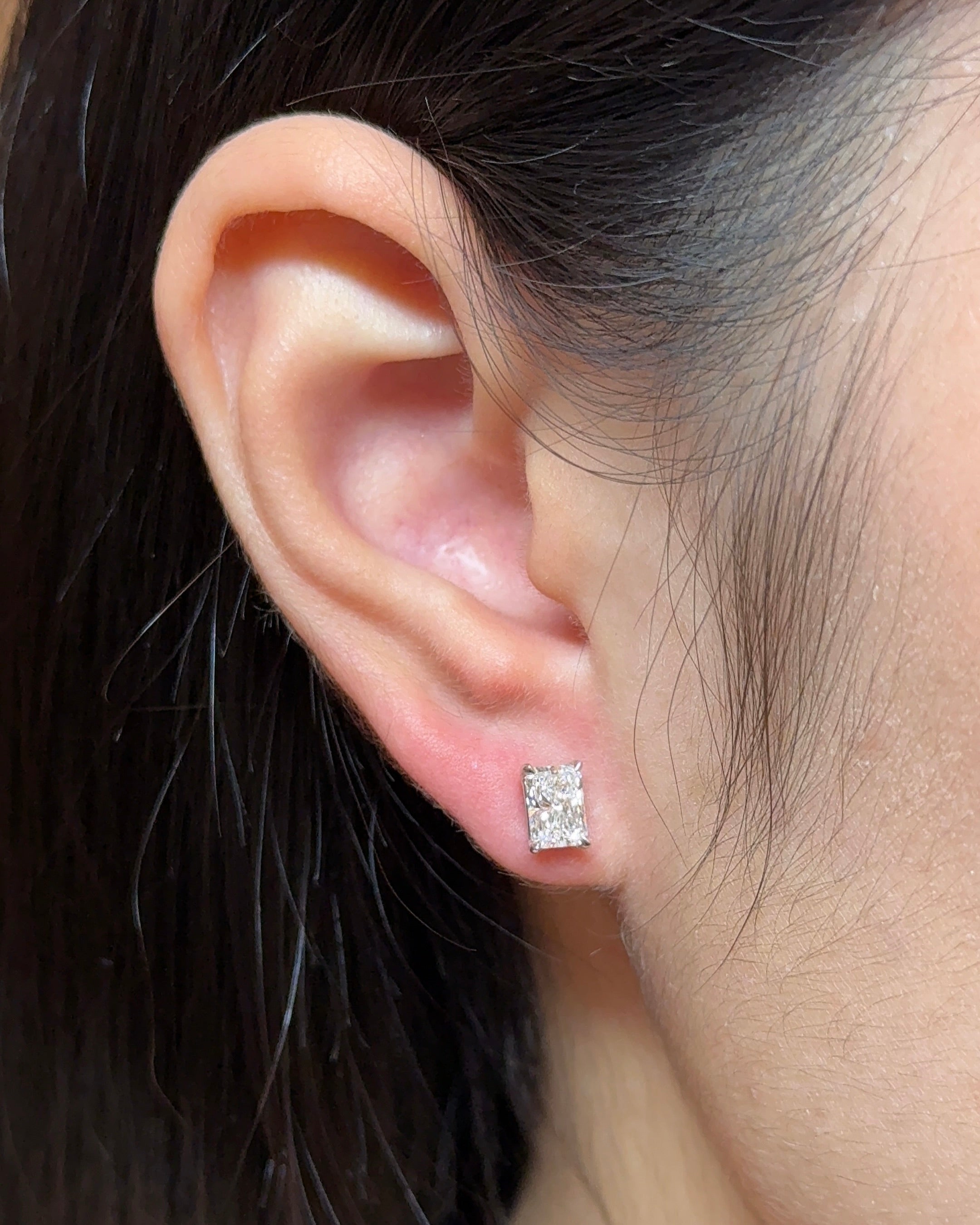 70 Pointer Radiant Cut Diamond Earrings