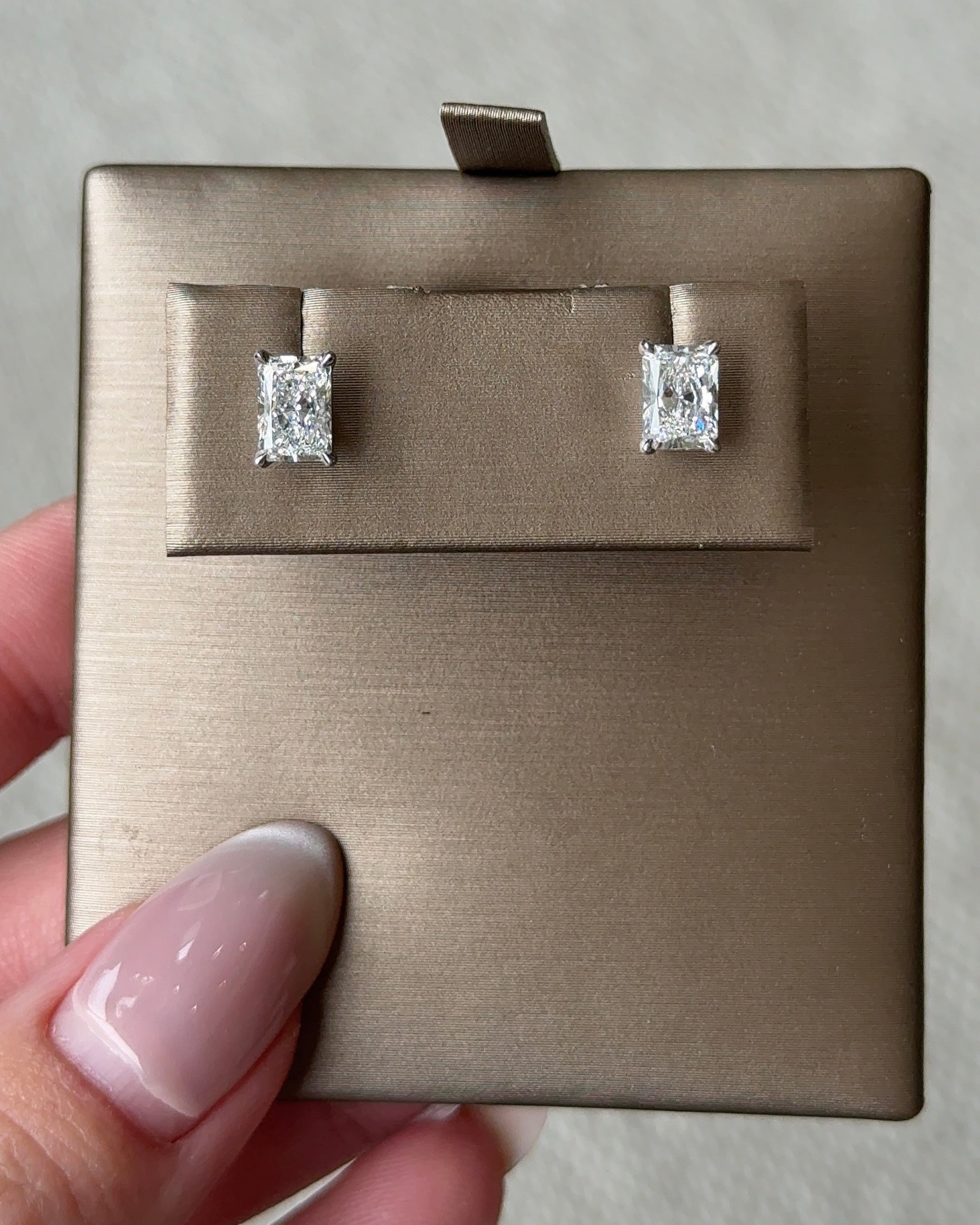 70 Pointer Radiant Cut Diamond Earrings