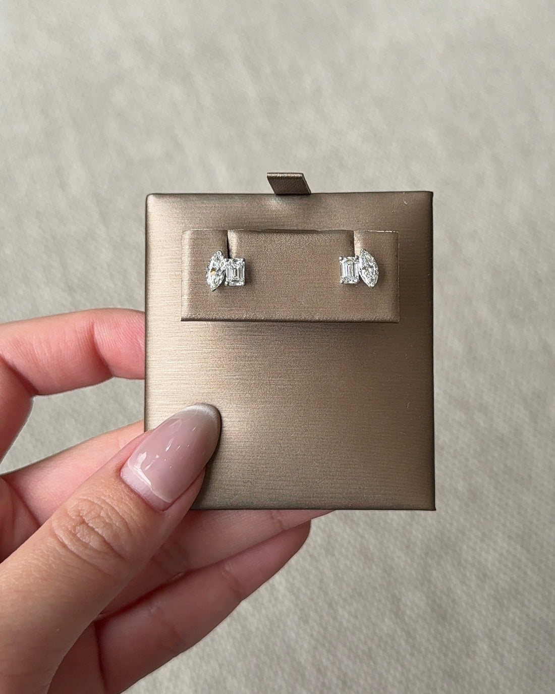 30 Pointer Marquise and Emerald cut Toi Et Moi Diamond Earrings