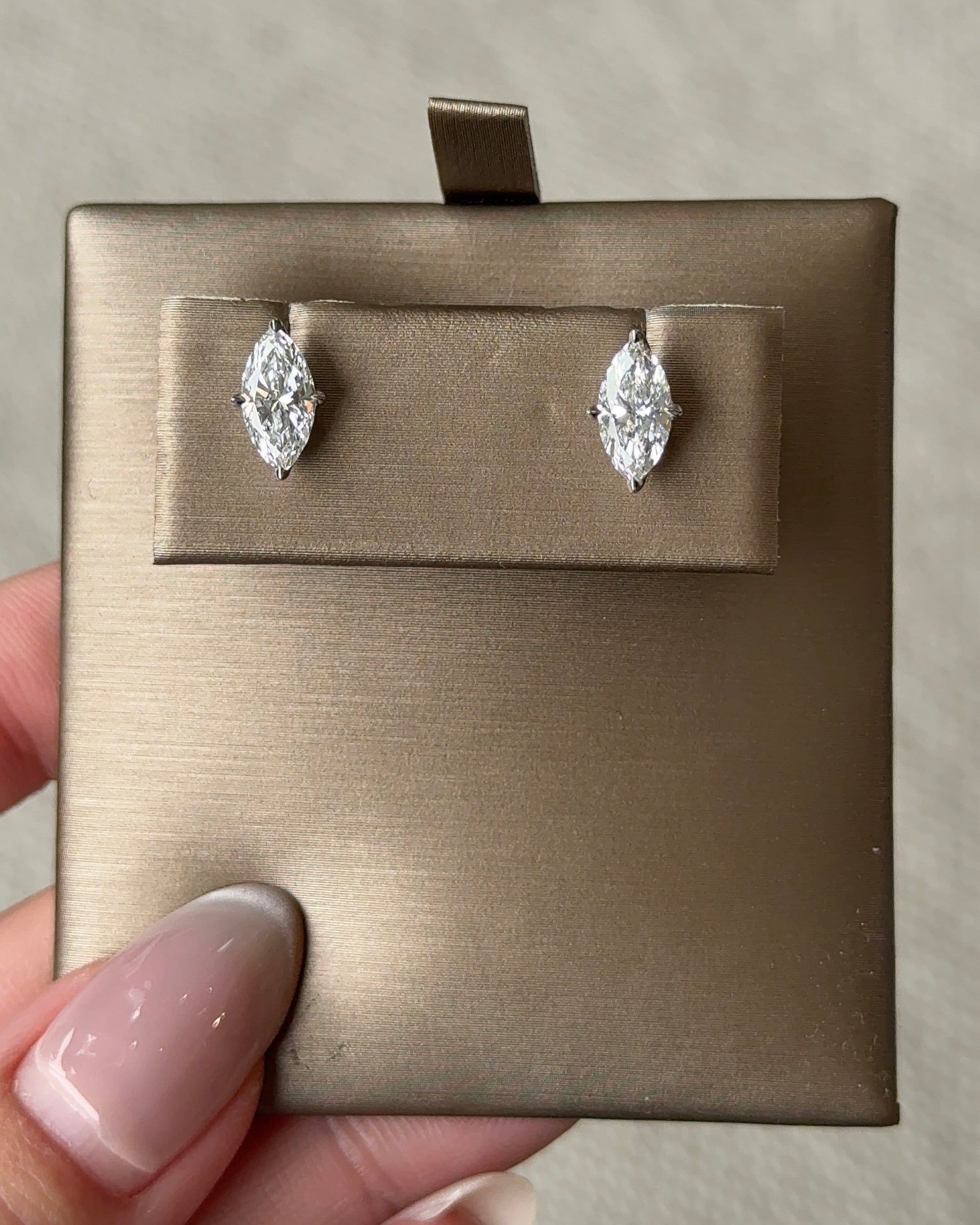 70 Pointer Marquise Cut Diamond Earrings