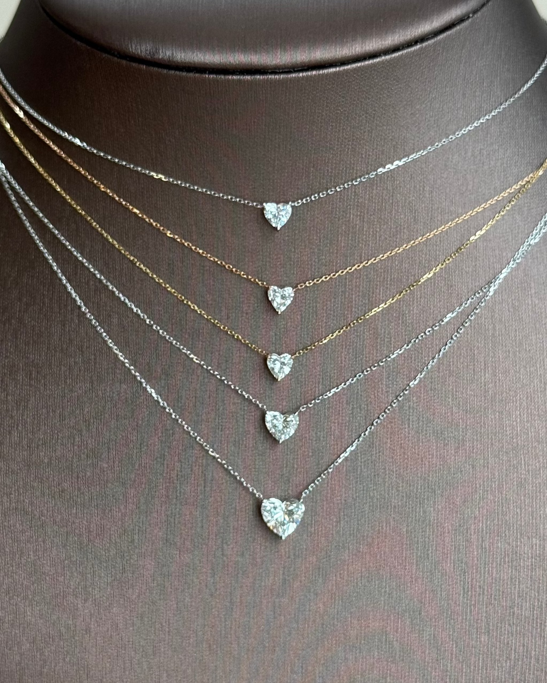 1 carats Heart cut Diamond Pendant Necklace
