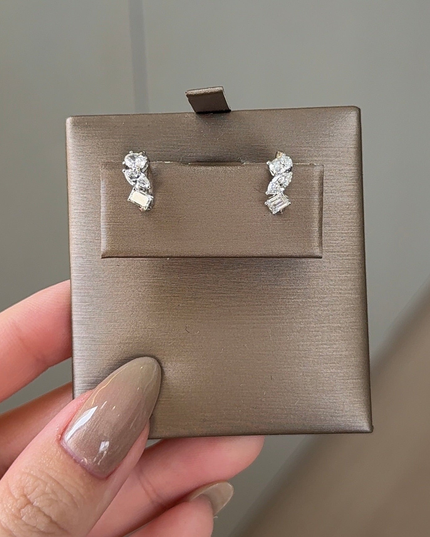 Marquise with Mixed Fancy cut Diamond Hoop Earrings