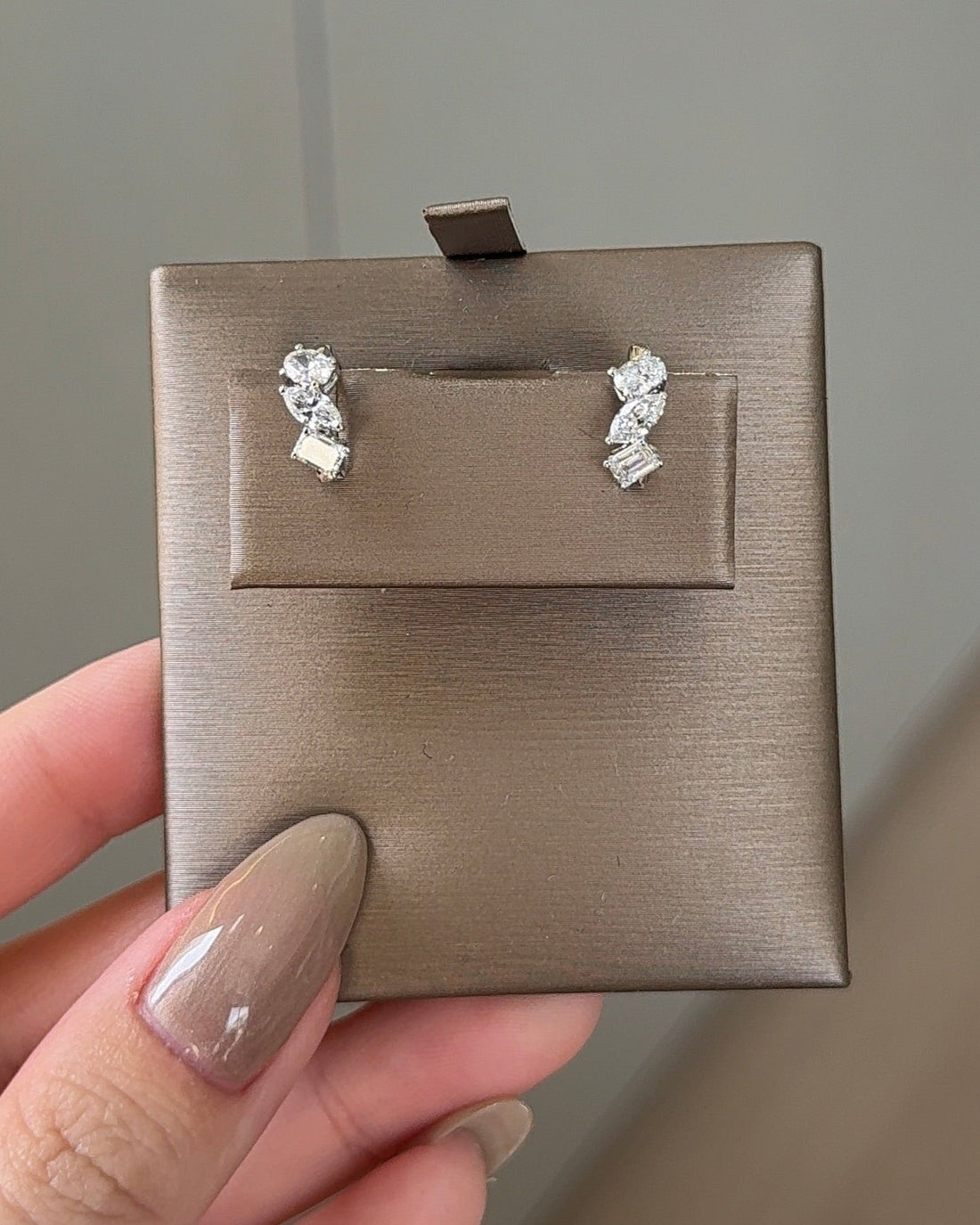 Marquise with Mixed Fancy cut Diamond Hoop Earrings