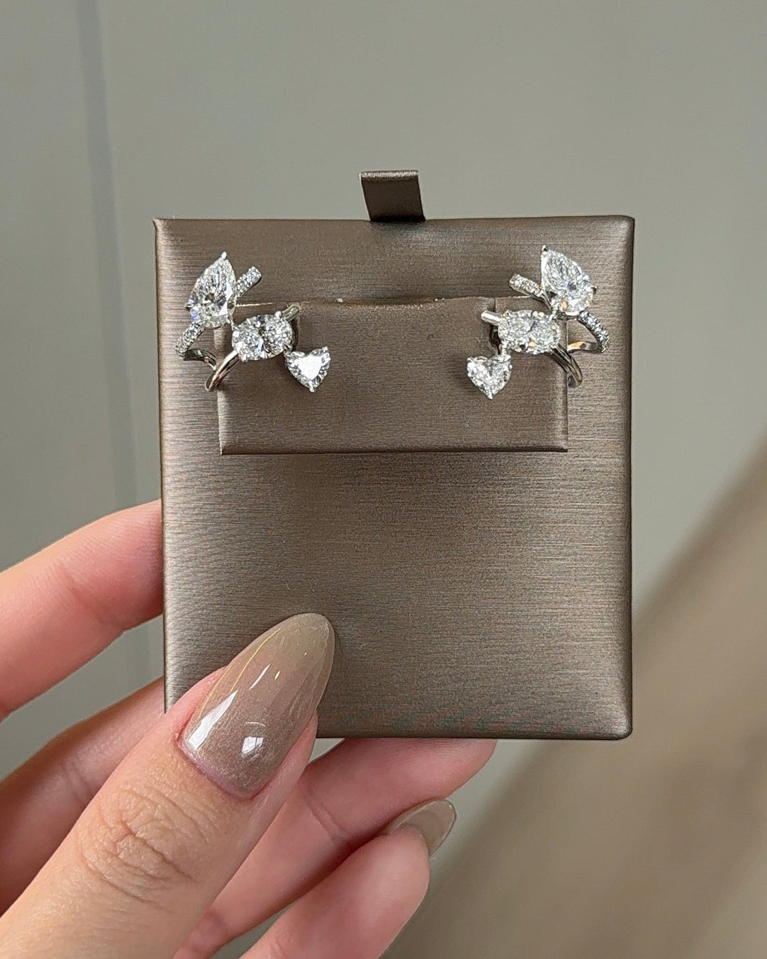 3 in 1 Oval and Mixed Fancy cut Diamond Earring