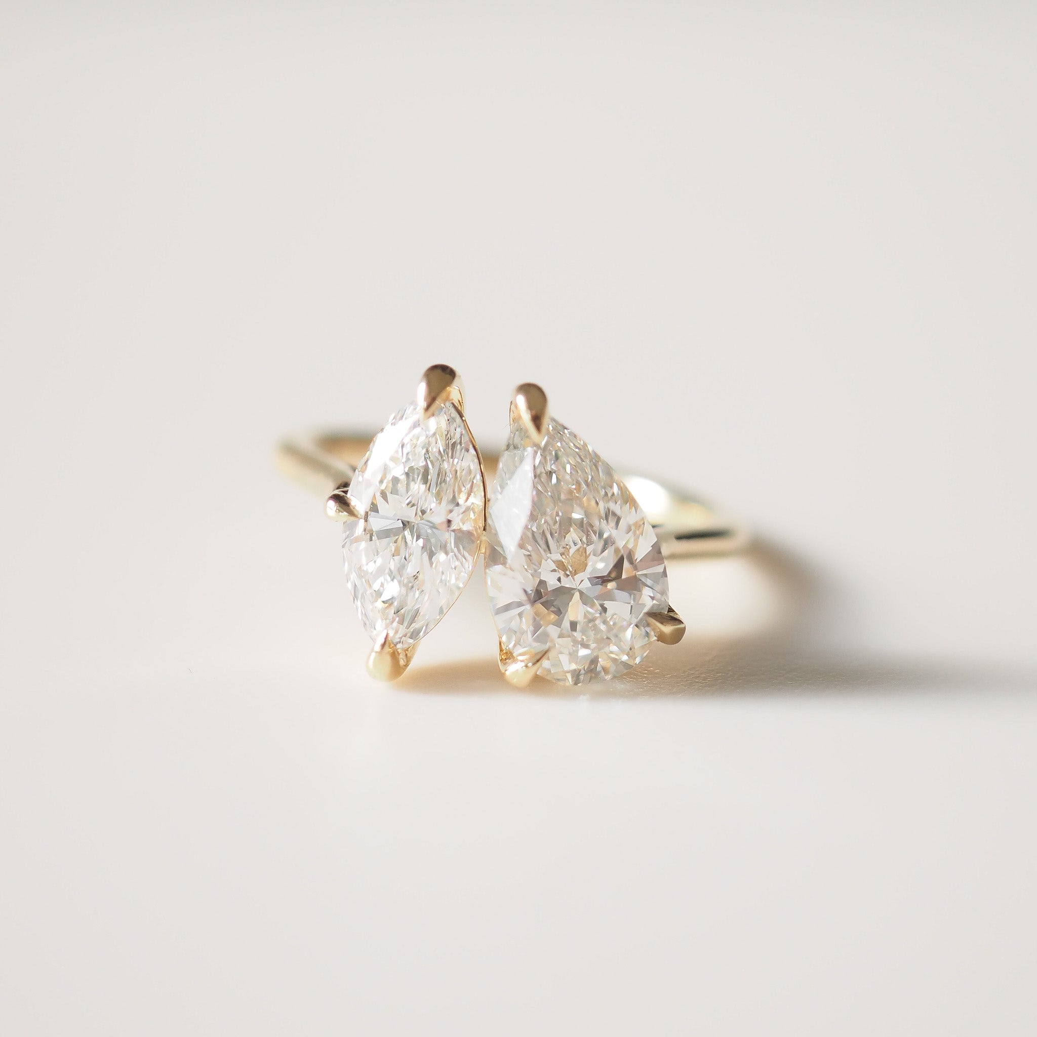 Léa | 2.5ct Pear & Marquise Toi et Moi Lab-Grown Diamond Ring
