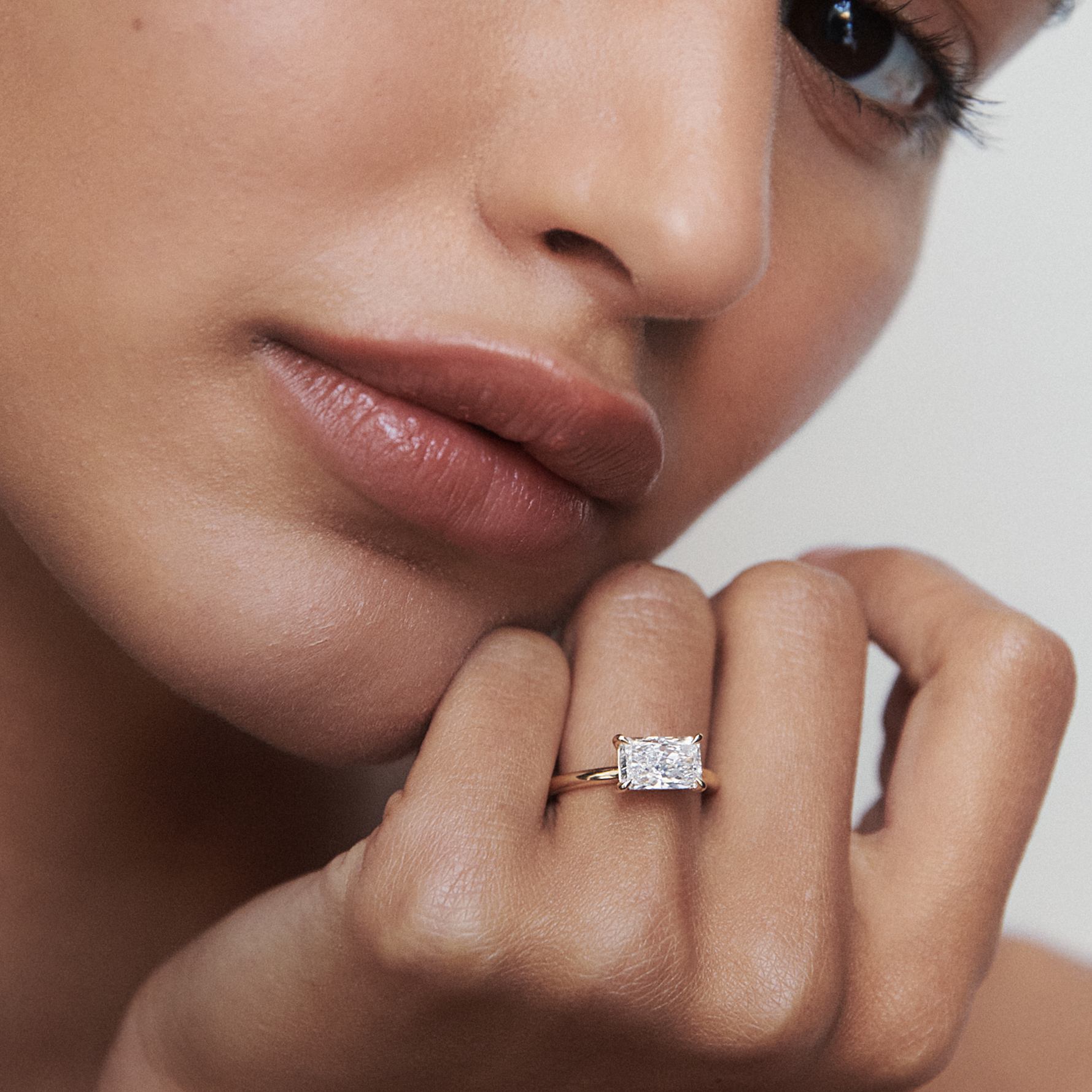 Rai | East West Radiant Solitaire Lab-Grown Diamond Engagement Ring