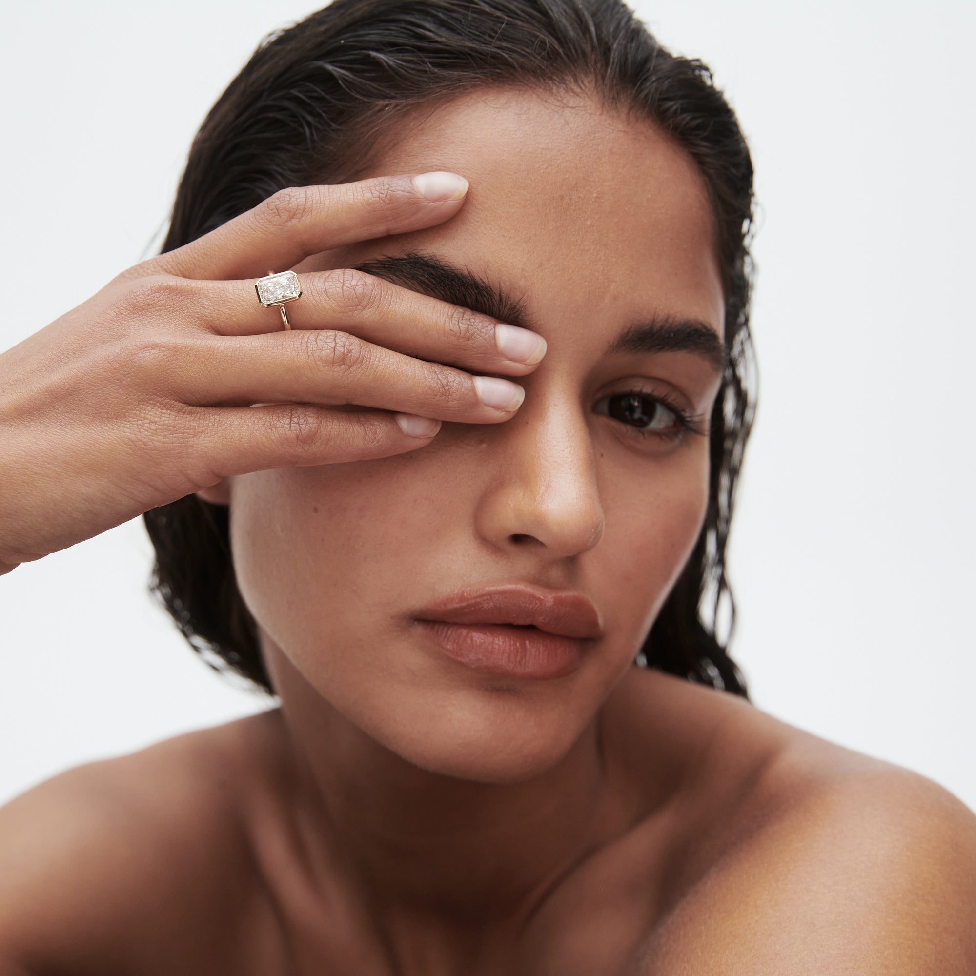 Rya | Radiant Bezel Solitaire Lab-Grown Diamond Engagement Ring