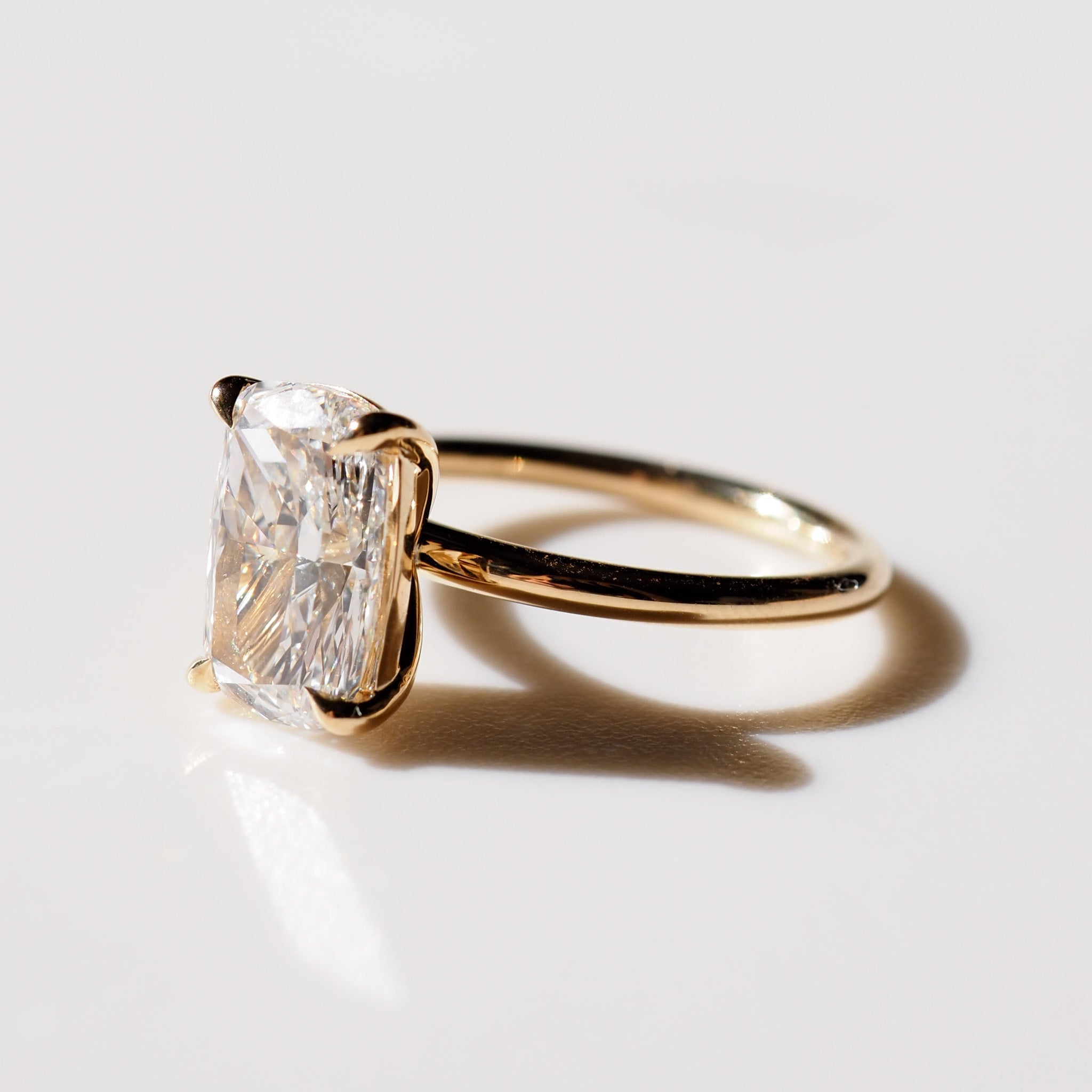 Khia | 2.7ct Elongated Cushion Solitaire Lab-Grown Diamond Engagement Ring