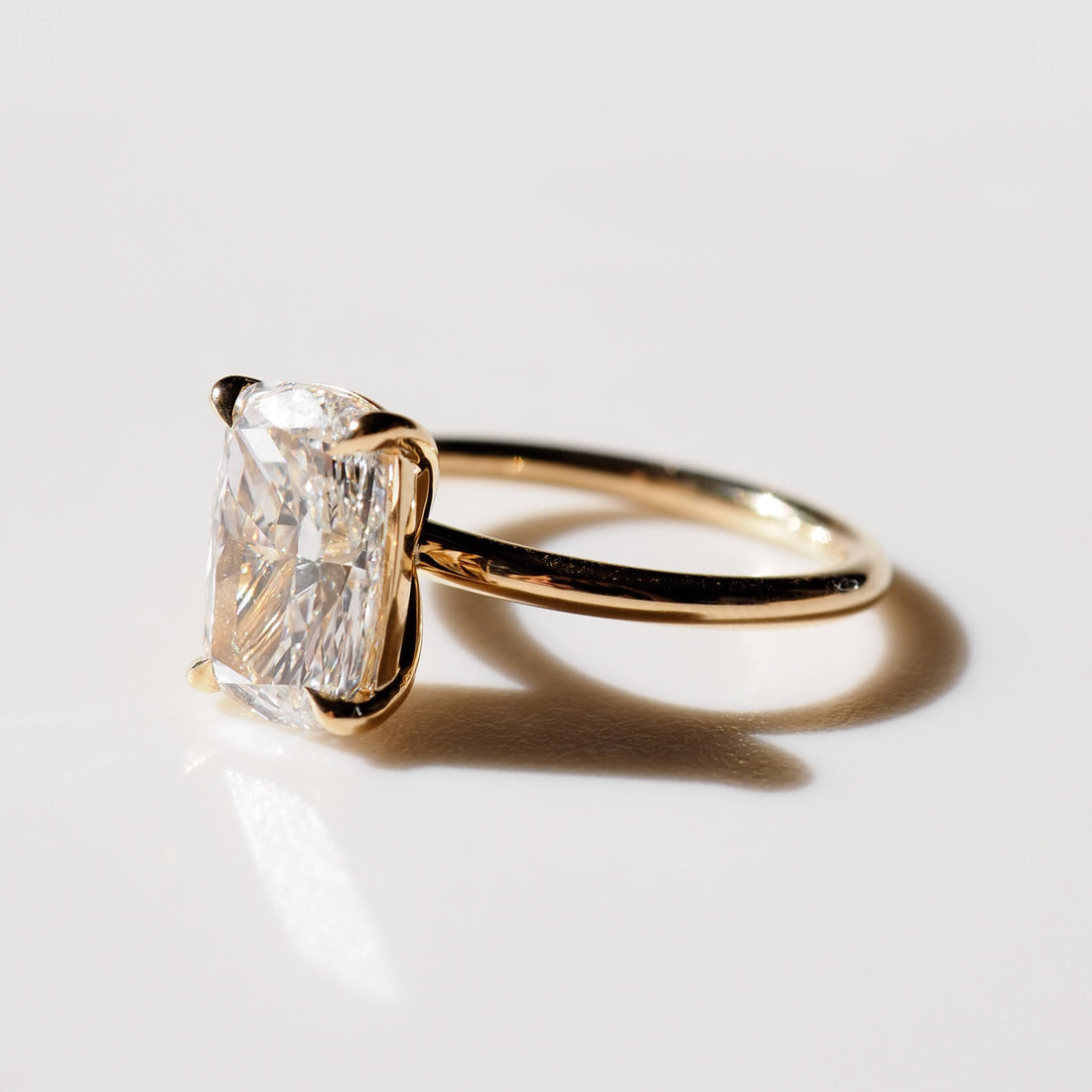 Khia | 2.7ct Elongated Cushion Solitaire Lab-Grown Diamond Engagement Ring