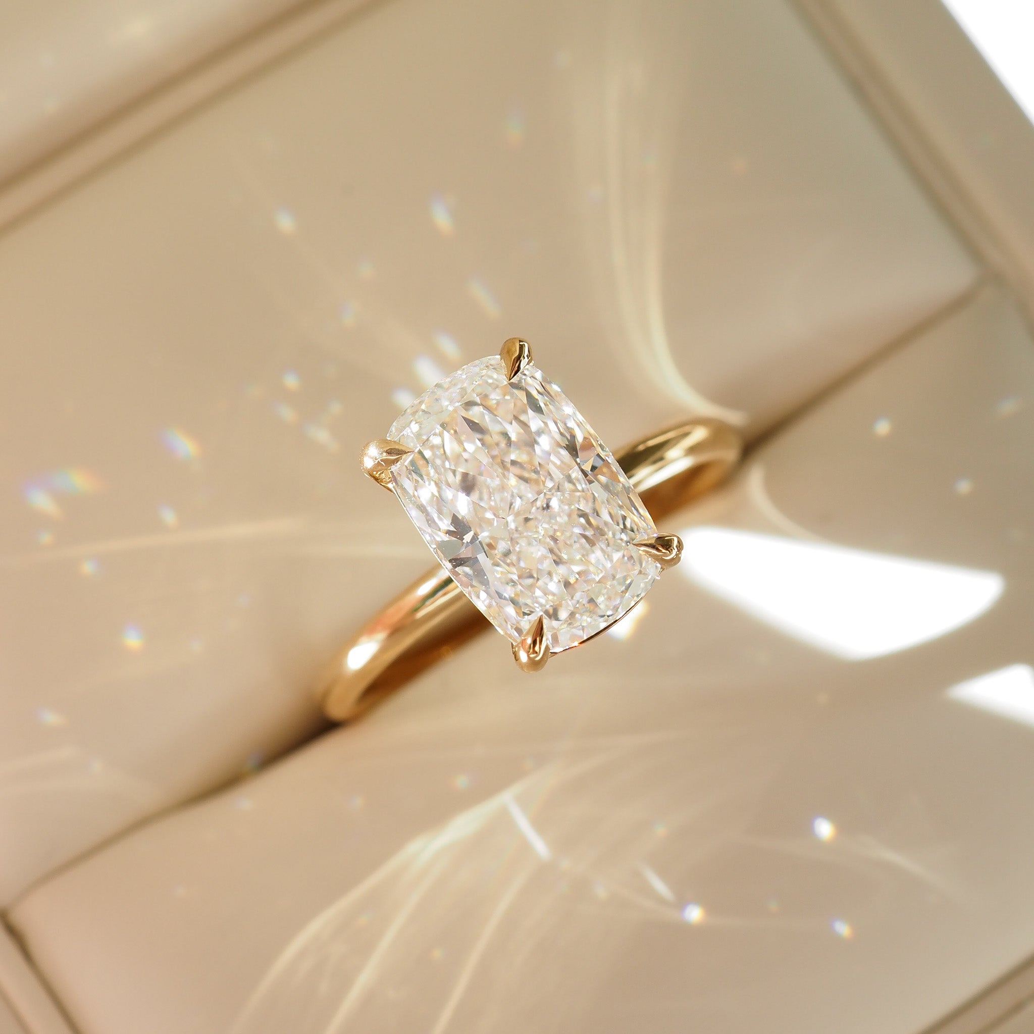 Khia | 2.7ct Elongated Cushion Solitaire Lab-Grown Diamond Engagement Ring