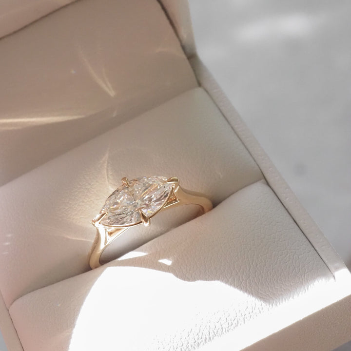 Micah | East West Marquise Solitaire Lab-Grown Diamond Engagement Ring