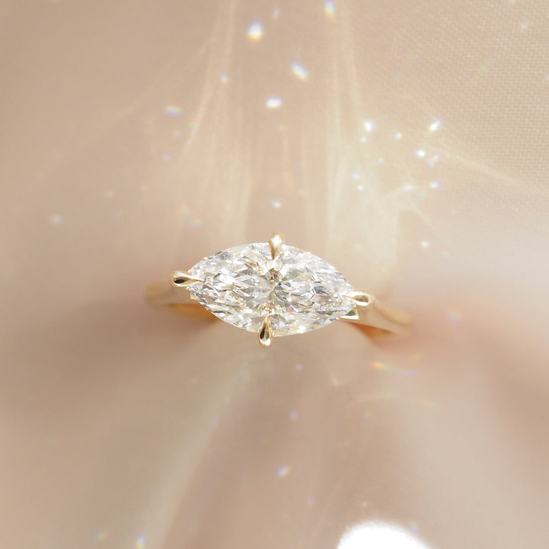 Micah | 1.5ct East West Marquise Solitaire Lab-Grown Diamond Ring