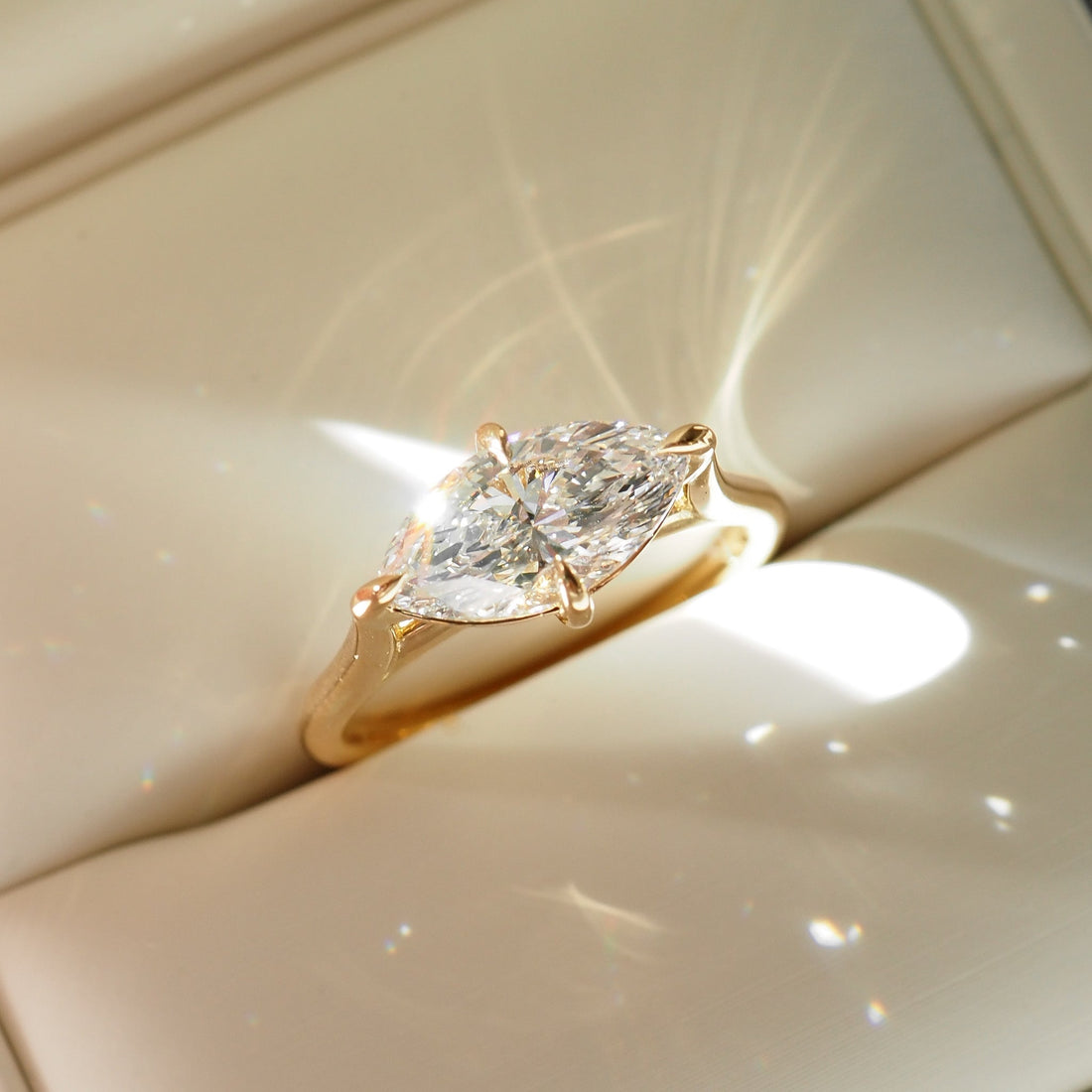 Micah | 1.5ct East West Marquise Solitaire Lab-Grown Diamond Ring