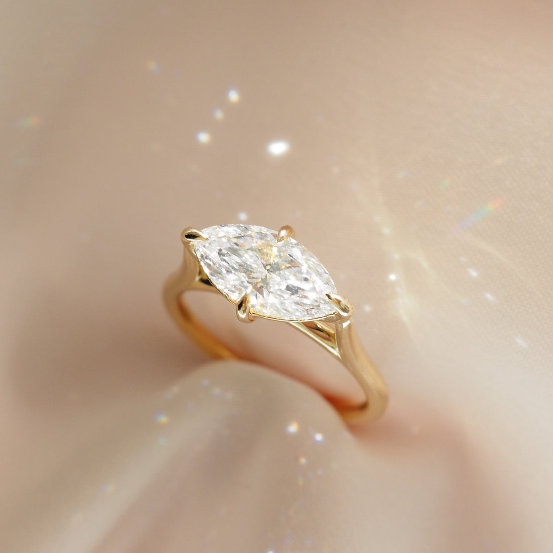 Micah | 1.5ct East West Marquise Solitaire Lab-Grown Diamond Ring