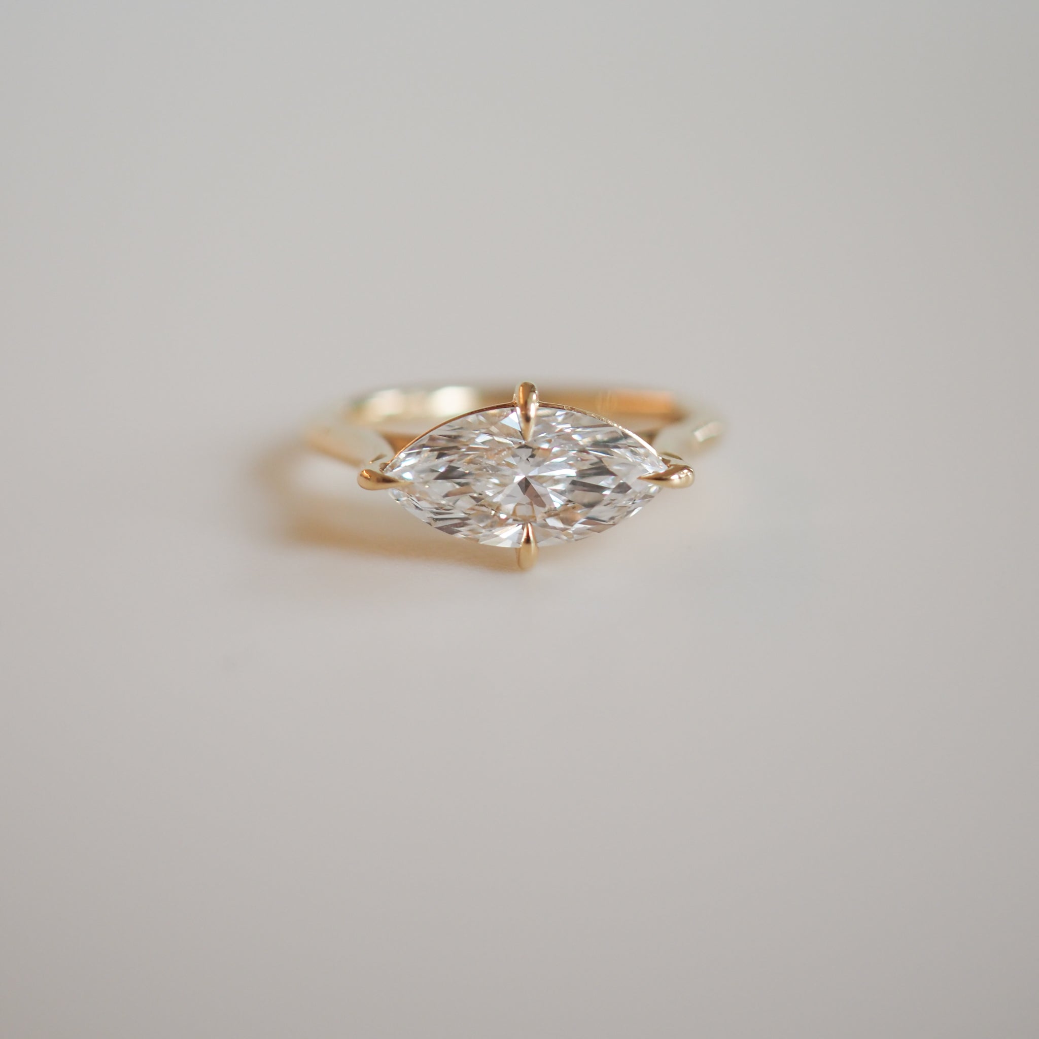 Micah | East West Marquise Solitaire Lab-Grown Diamond Engagement Ring