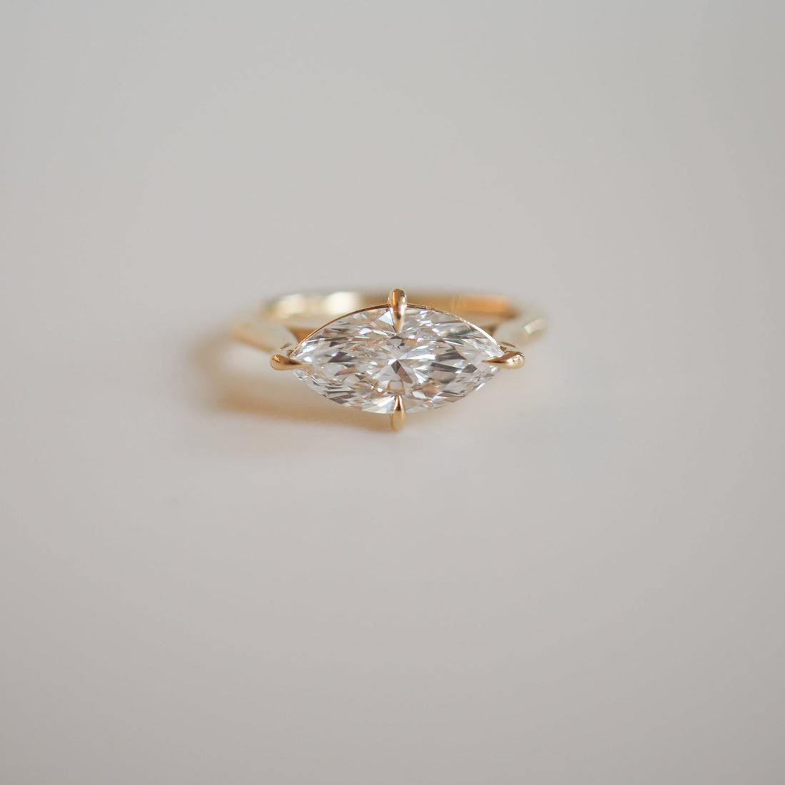 Micah | East West Marquise Solitaire Lab-Grown Diamond Engagement Ring