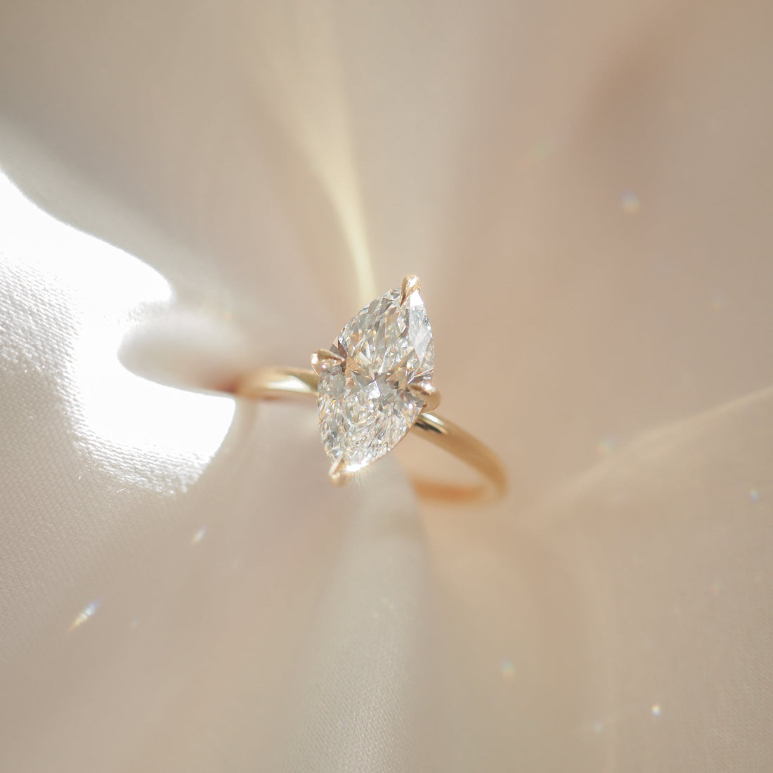 Mae | Marquise Solitaire Lab-Grown Diamond Engagement Ring