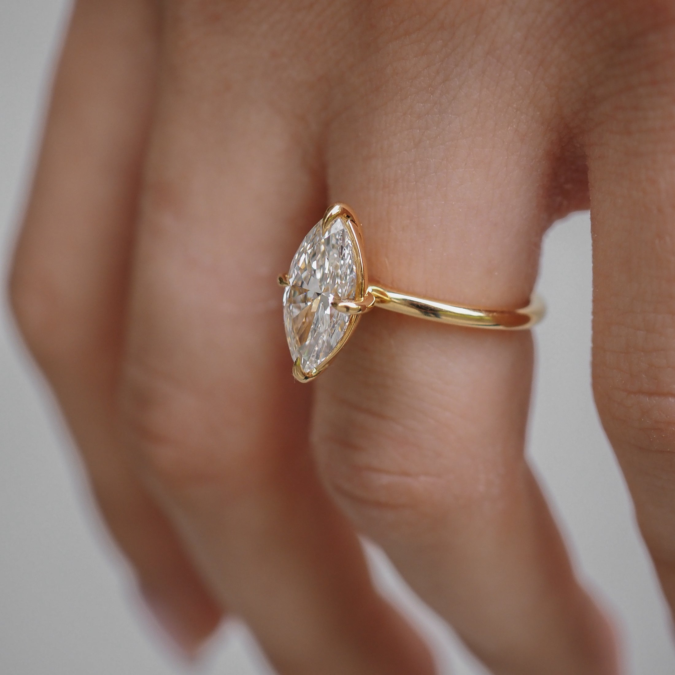 Mae | Marquise Solitaire Lab-Grown Diamond Engagement Ring