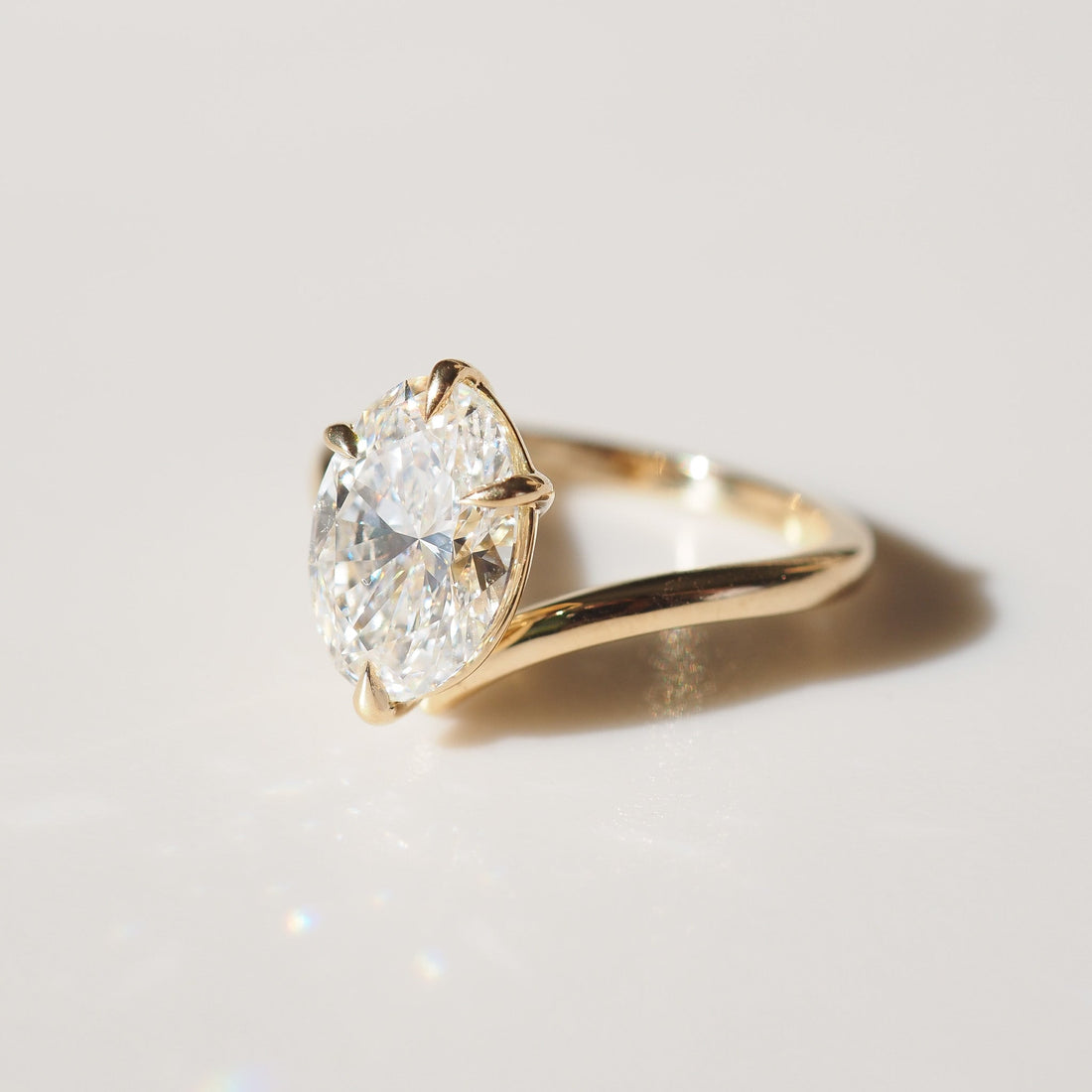 Ora | 2ct Oval Wishbone Solitaire Ring